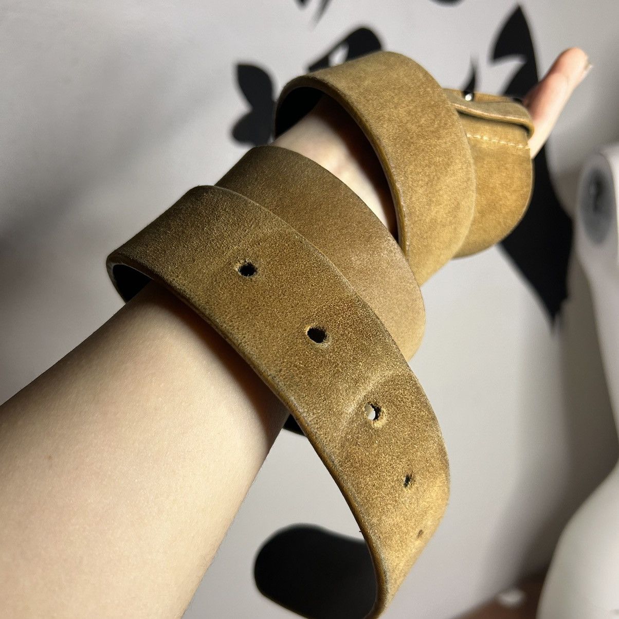 Japanese Brand × Vintage Vintage Suede Belt Size 32 - 4 Thumbnail