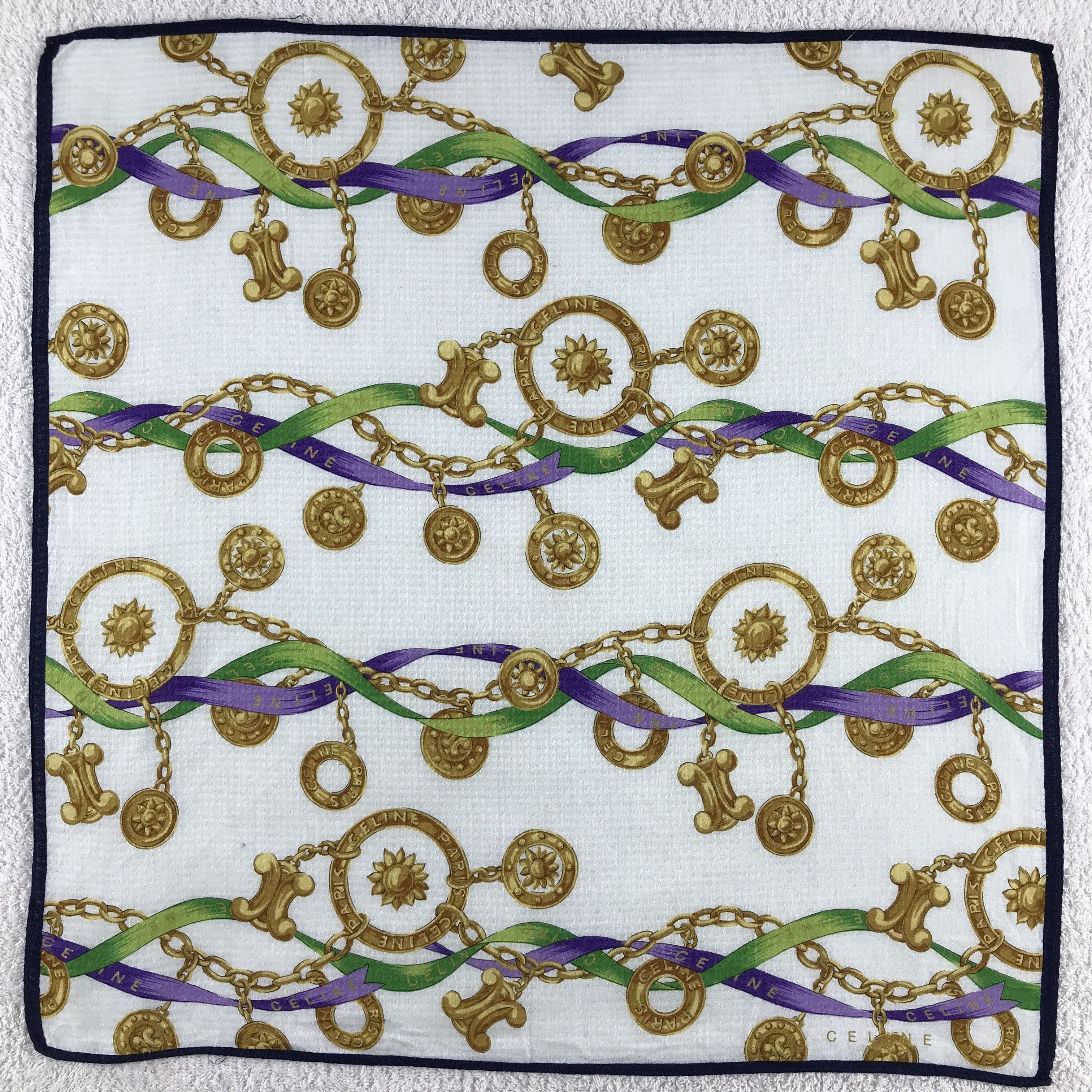 Celine × Vintage Celine Bandana / Handkerchief / Neckerchief - S187 Size ONE SIZE - 1 Thumbnail