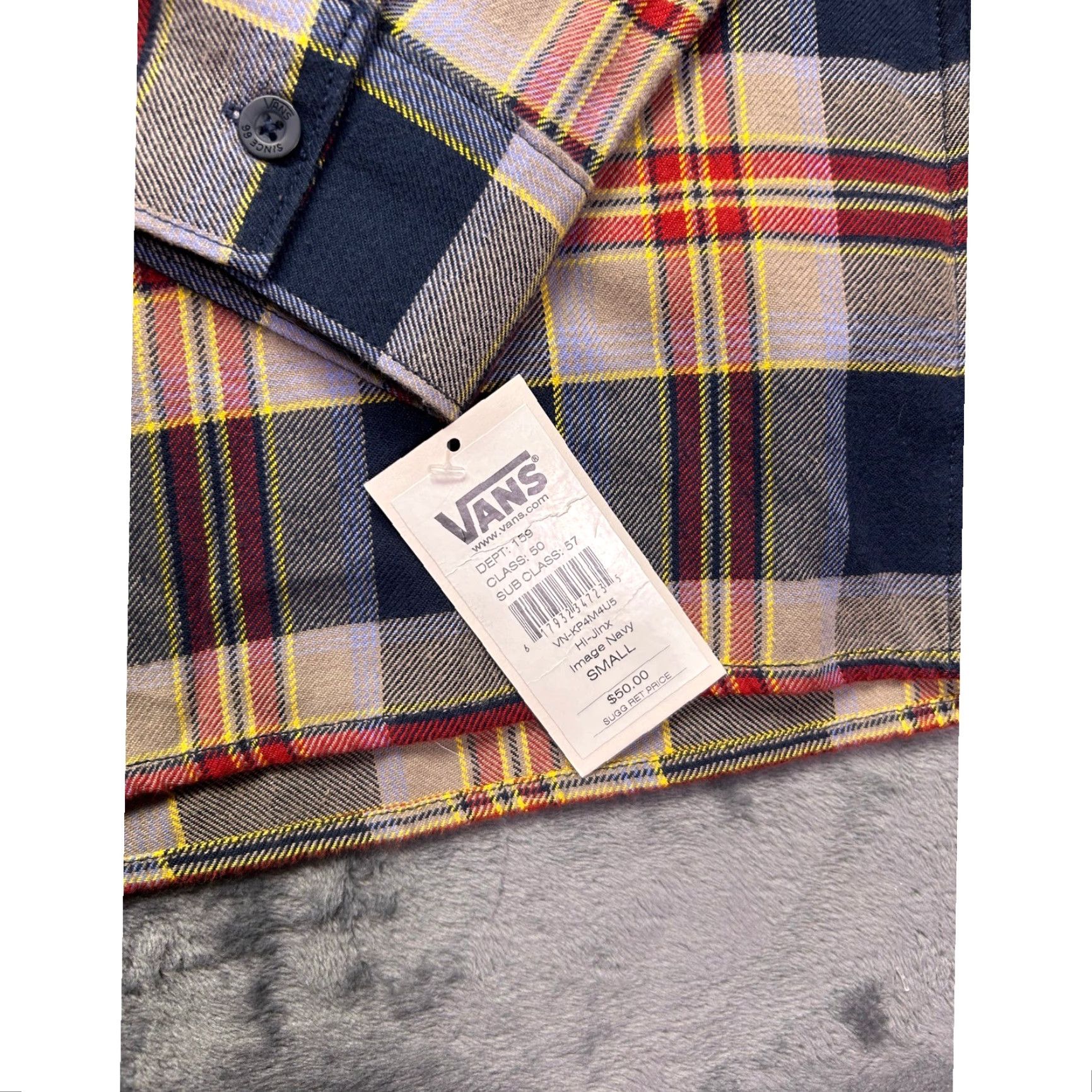 Vans VANS Mens Plaid Flannel Shirt Button-Up Chest Pockets Multicolor Casual Hipster Skateboarding Grunge Fall Winter Spring Small N/A Size US S / EU 44-46 / 1 - 4 Thumbnail