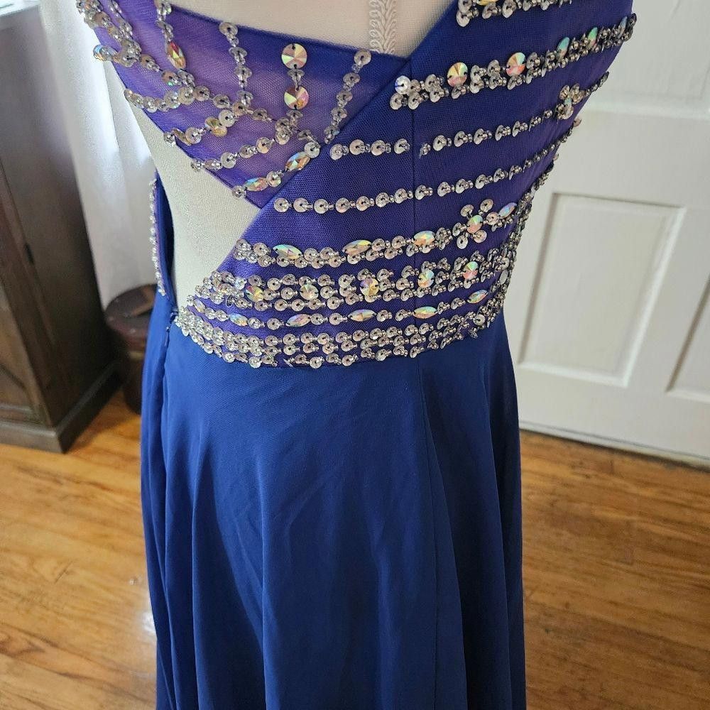 Designer Promfy A-line chiffon ombre party dress Size L / US 10 / IT 46 - 3 Thumbnail