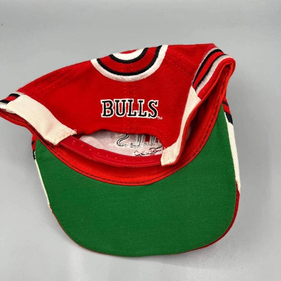 Other × Vintage Chicago Bulls Hat Men Red Green Jersey TEI NBA Snap Back Cap Size ONE SIZE - 7 Thumbnail
