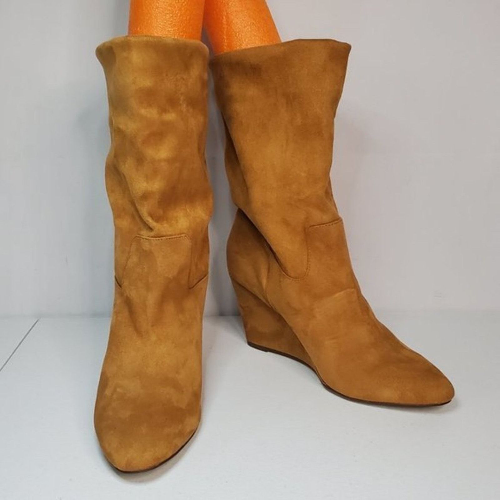 Designer Athena Alexander Slouch Faux Suede Hidden Wedge Boots 11 Size US 11 / IT 41 - 9 Thumbnail