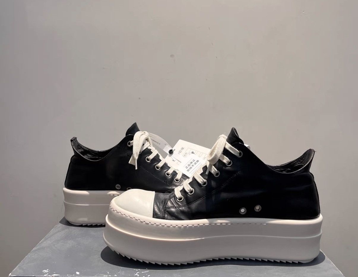Rick Owens Rick Owens Thick-Sole Leather Converse-Inspired Sneakers Size US 8.5 / EU 41-42 - 4 Thumbnail
