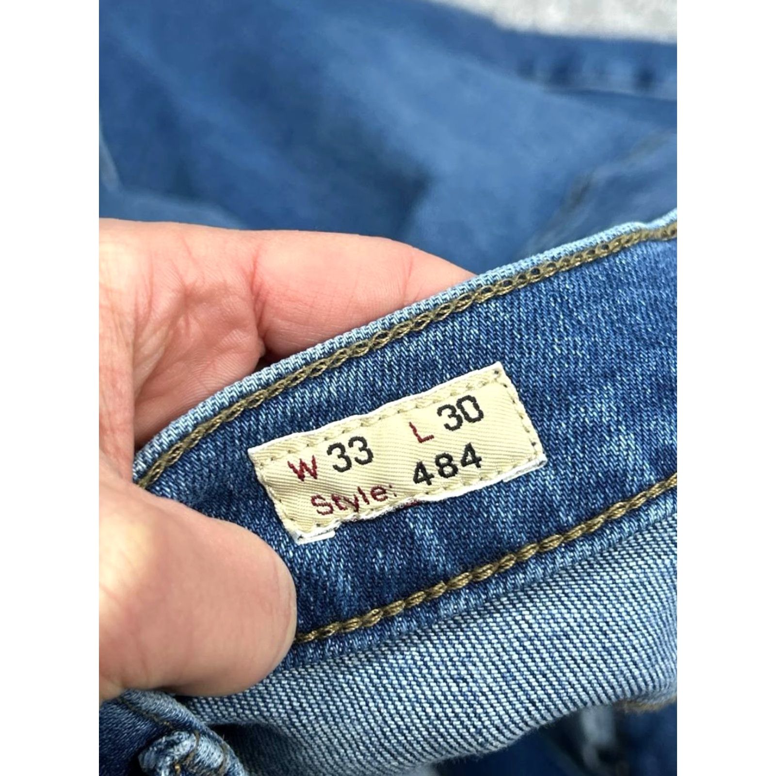 J.Crew J.CREW 484 Jeans Mens 30x29 Blue Denim Slim Straight 5-Pocket Cotton Spandex Medium Wash N/A Size US 33 - 4 Thumbnail