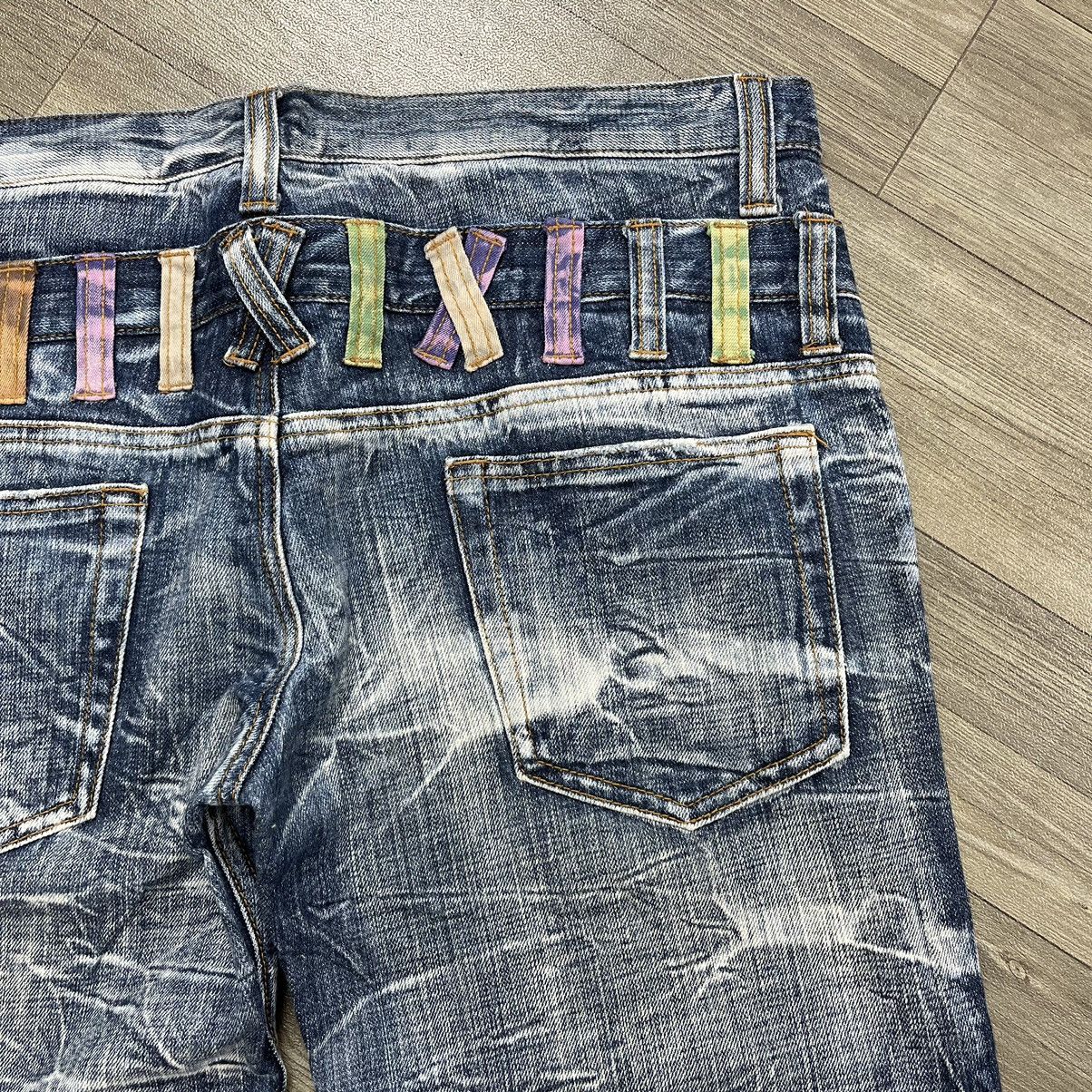 If Six Was Nine Japanese Brand Double Waist Distressed Stonewash Blue Jeans Size US 36 / EU 52 - 13 Thumbnail