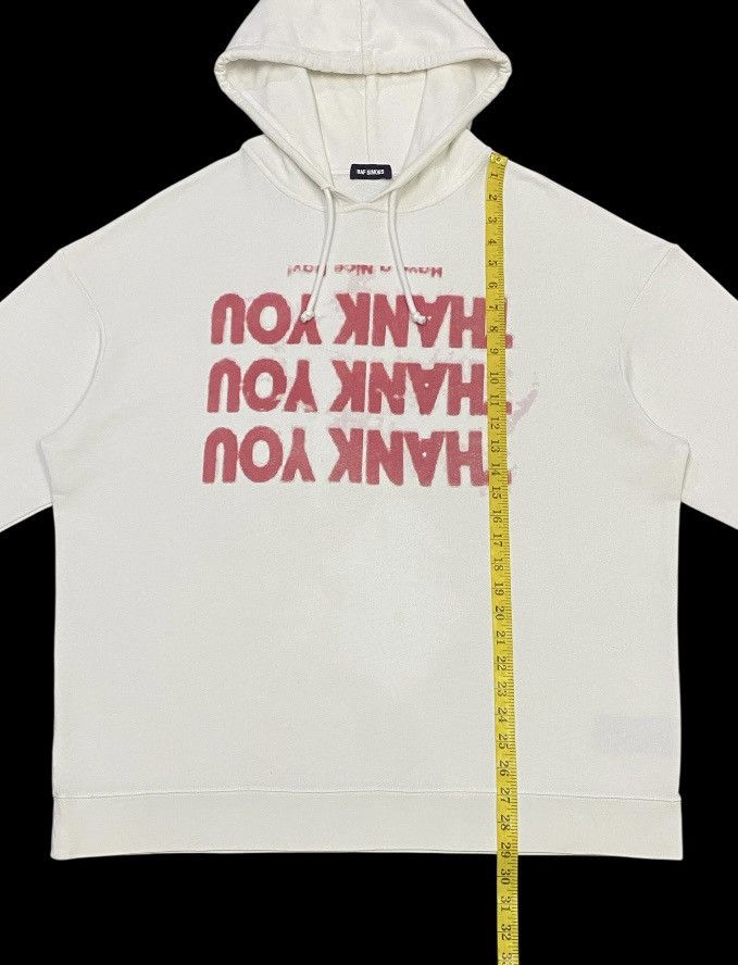 Raf Simons FW18 Raf Simons White Thank You Hoodie Size US L / EU 52-54 / 3 - 14 Thumbnail