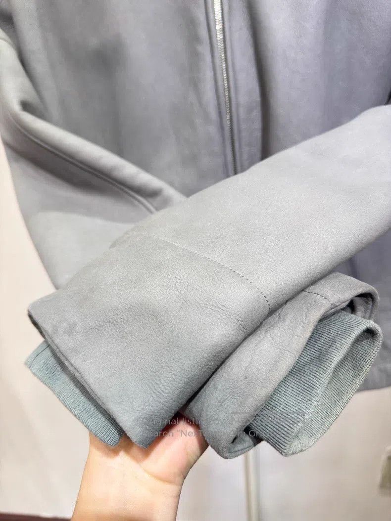 Loewe Loewe Grey fur integrated zipper jacket Size S / US 4 / IT 40 - 6 Thumbnail