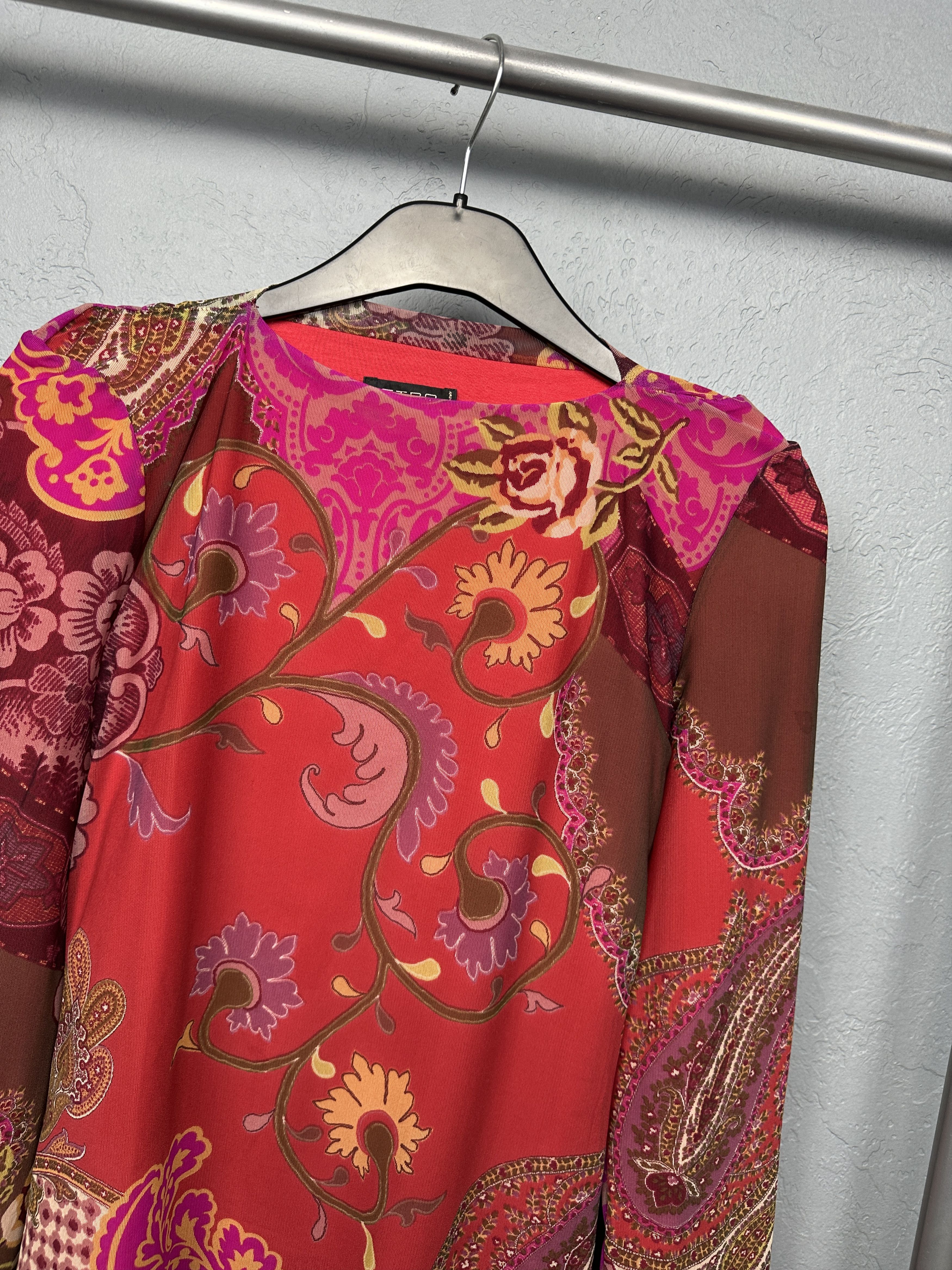Etro ETRO Milano Womens Paisley Floral Multicolor Blouse Size M / US 6-8 / IT 42-44 - 2 Thumbnail