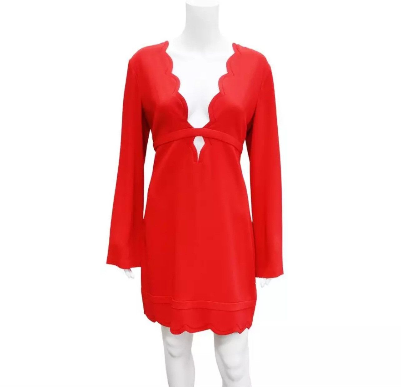 A.L.C. $500 NWT ALC | Eve Red Scalloped Dress Size: 10 Size L / US 10 / IT 46 - 5 Thumbnail