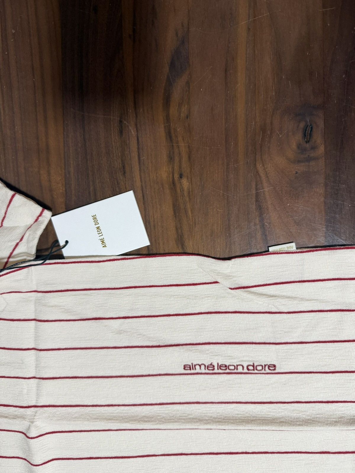 Aime Leon Dore Aimé Leon Dore Aime ALD Pinstripe Tee 'Pristine' (Cream) XL Size US XL / EU 56 / 4 - 3 Thumbnail