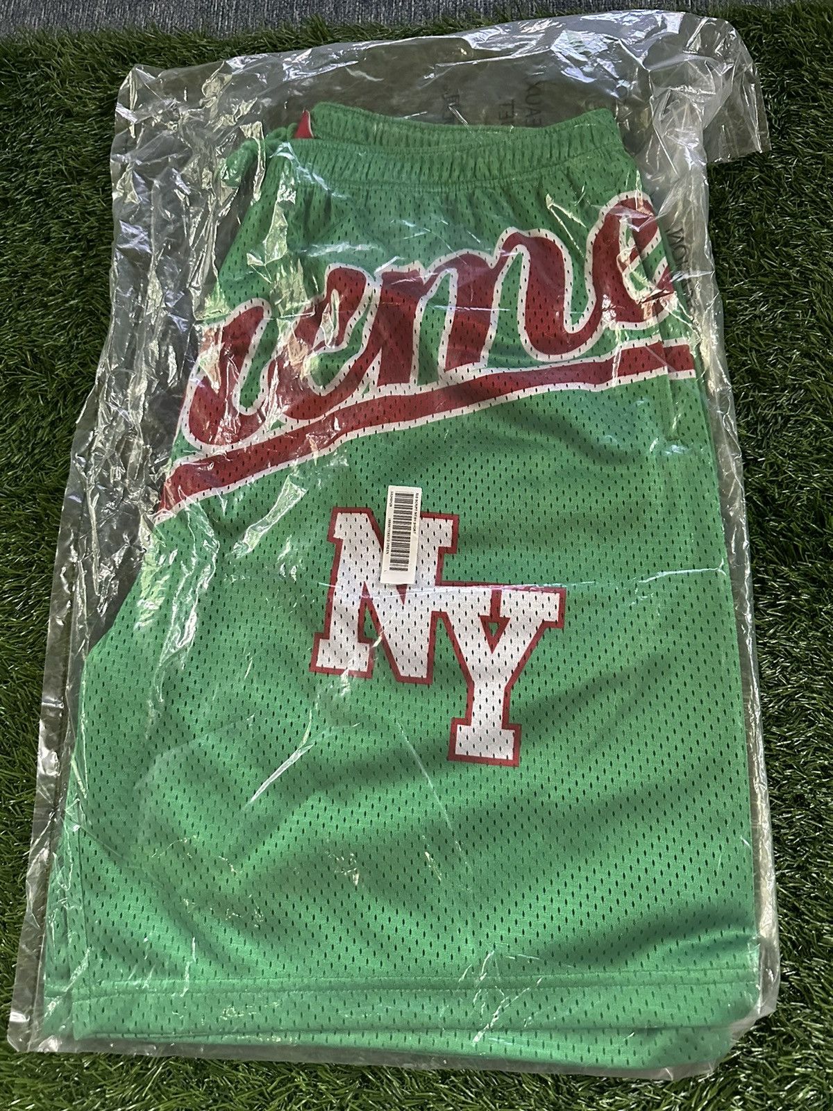Supreme Supreme Big Script Mesh Short Green SS24 Sz L Ready to