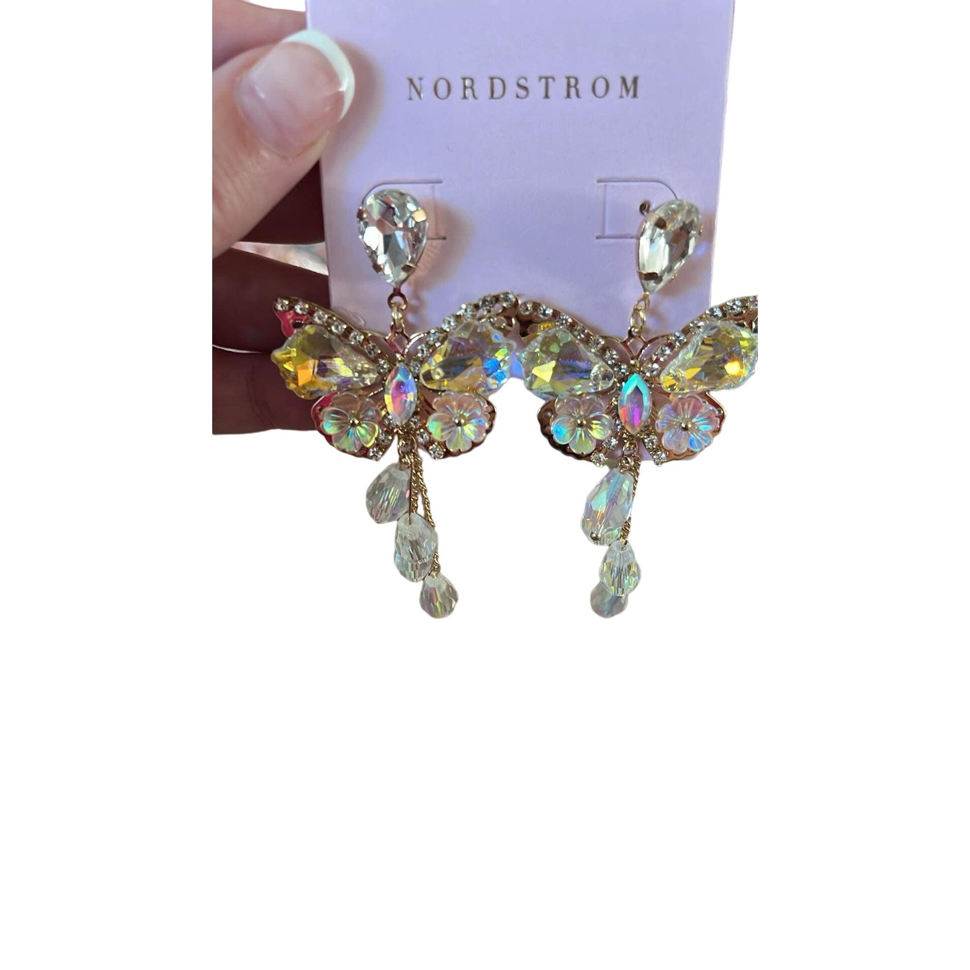 Bloomingdale's Bloomingdale’s Crystal Colorful Rhinestone Butterfly Dangle Size ONE SIZE - 1 Thumbnail