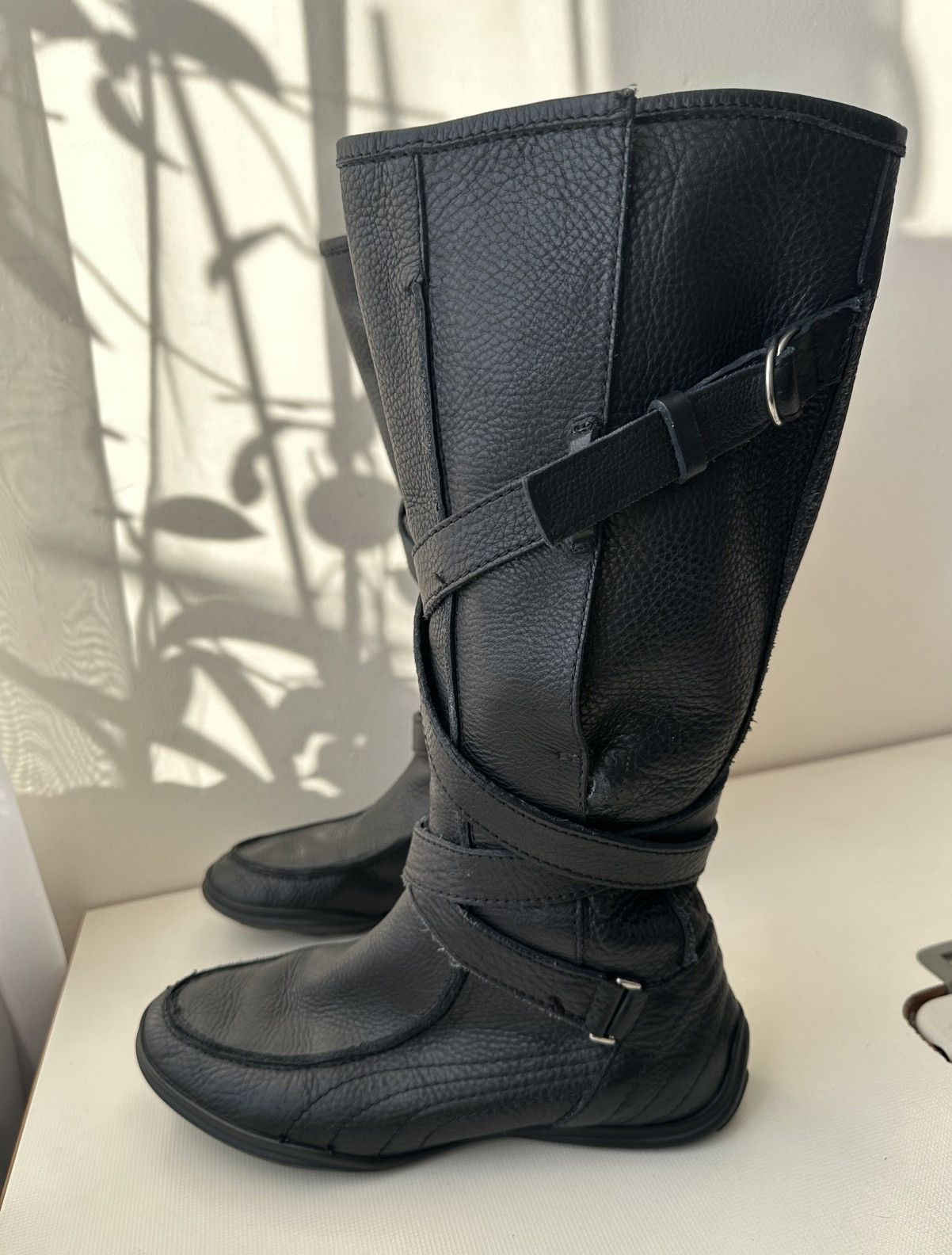 Puma Puma Nuala leather black strap boots Size US 8 / IT 38 - 1 Thumbnail
