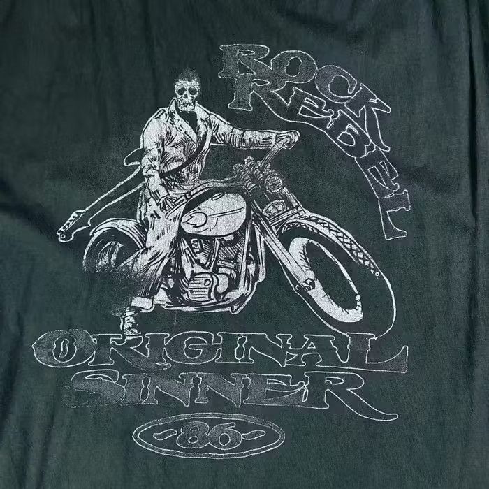 Band Tees × Vintage Mens Vintage T Shirt Rock Rebel Original Sinner 86 Size XXL Size US XXL / EU 58 / 5 - 4 Thumbnail