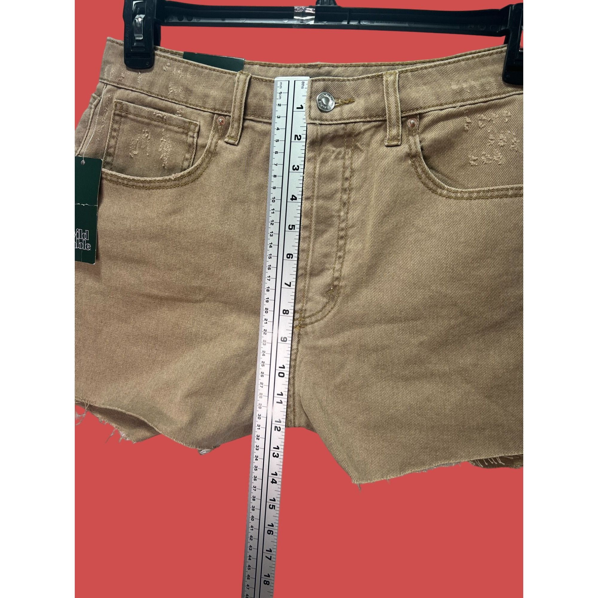 Other Wild Fable - Women's High Waisted Denim Shorts - Brown - 8 Size 30" / US 8 / IT 44 - 7 Thumbnail