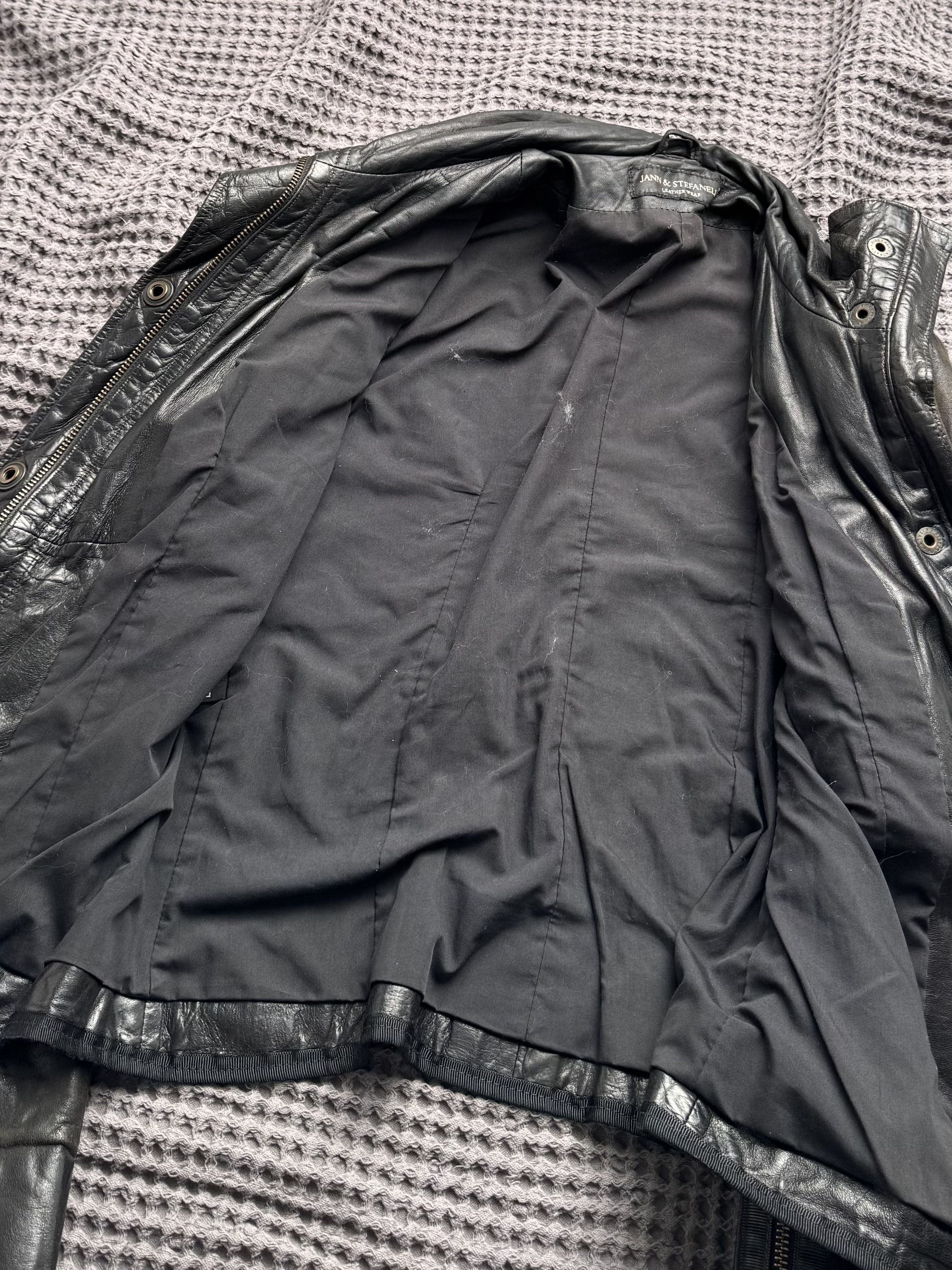 Vintage Vintage Brown Leather Jacket Military Style Zip Coat Size S / US 4 / IT 40 - 9 Thumbnail