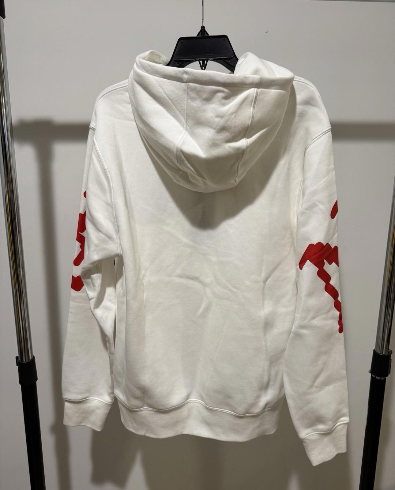 Nike Nike Sportswear Club Letters White Red Mens Fleece Hoodie Size US M / EU 48-50 / 2 - 4 Thumbnail