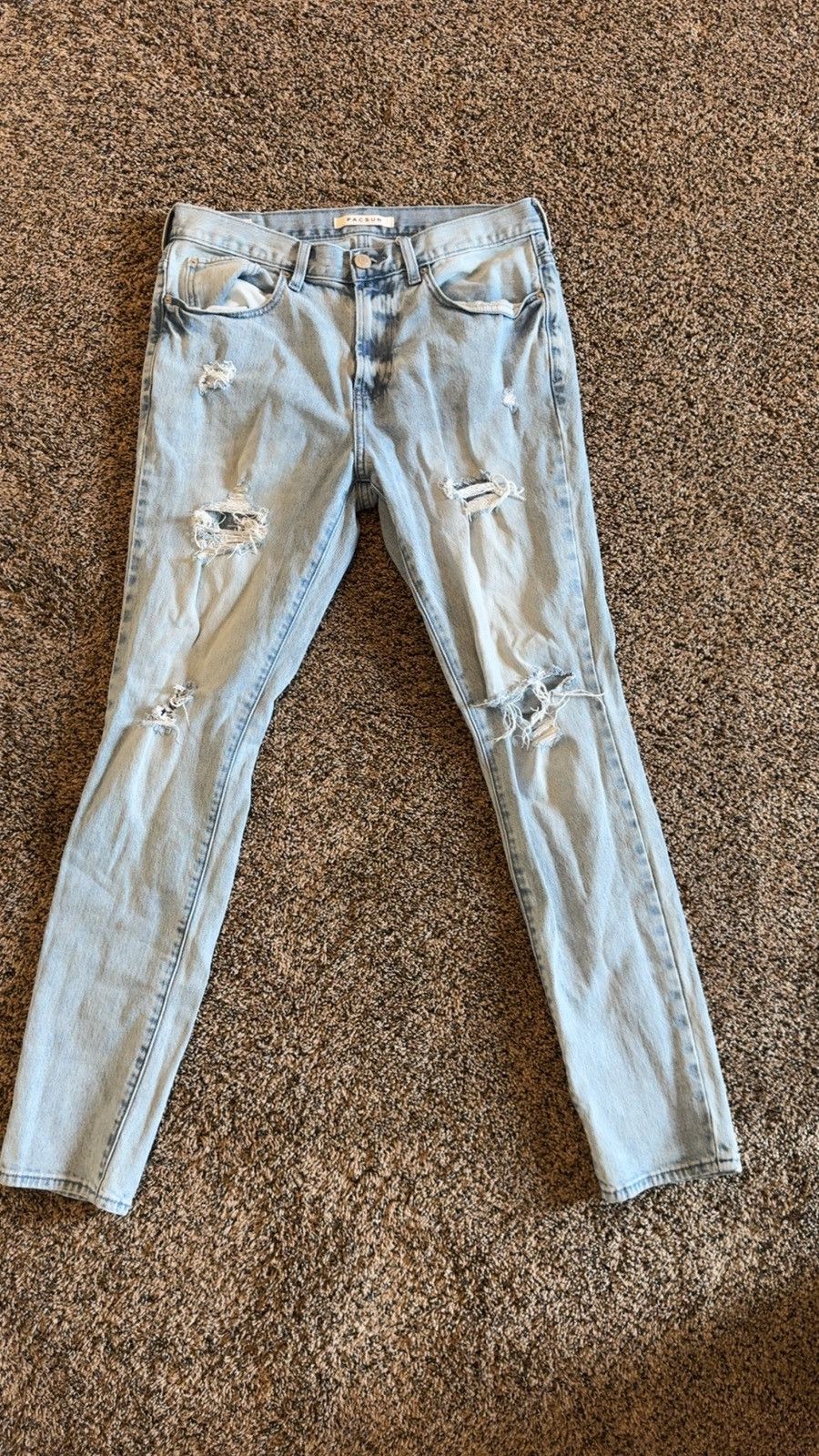 Pacsun Stacked Skinny Ripped Jeans Size US 32 / EU 48 - 1 Thumbnail