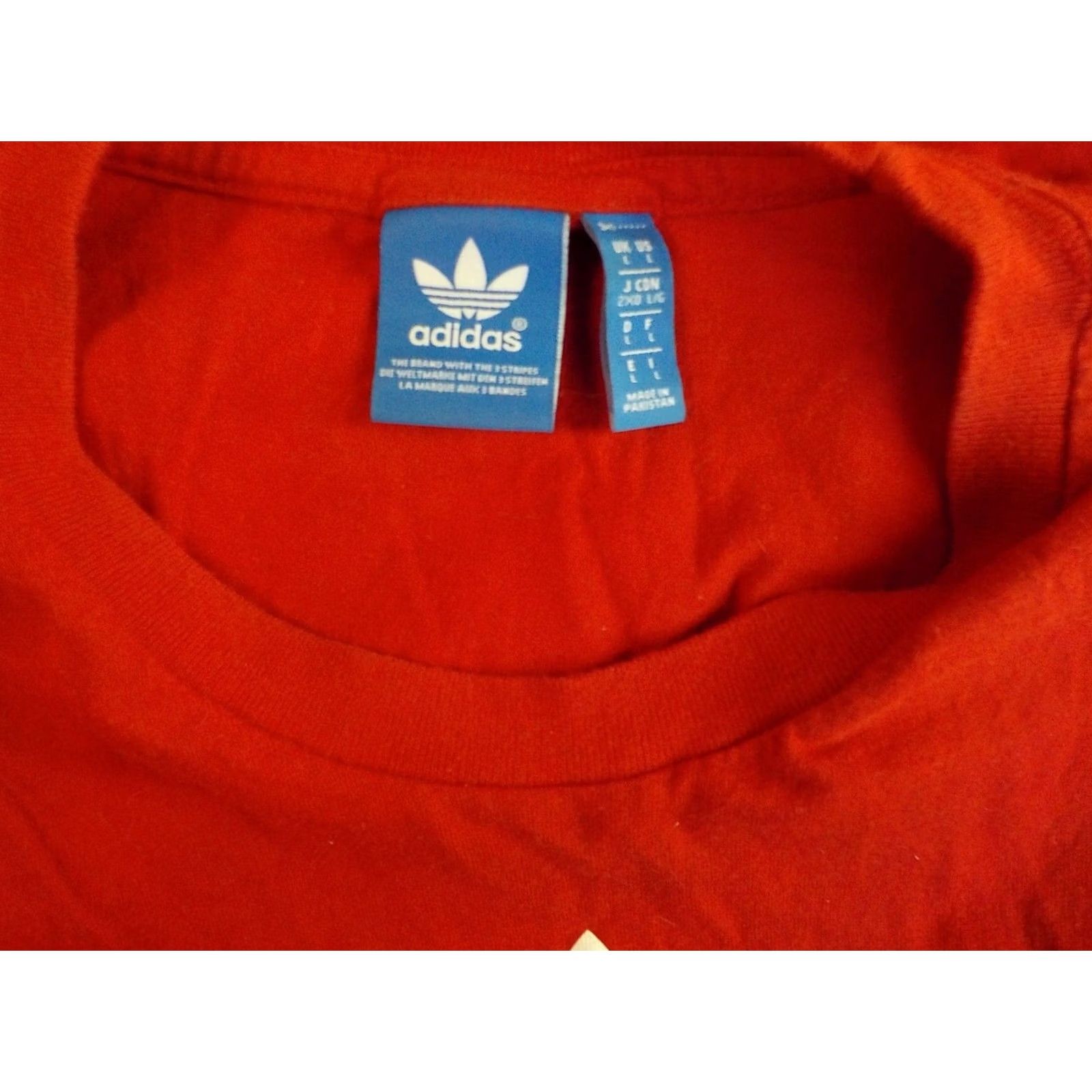 Adidas ADIDAS Trefoil Logo Short Sleeve Tee Shirt Red Organic Cotton SZ LARGE Men Crew Neck Short Sleeve Logo Size US L / EU 52-54 / 3 - 4 Thumbnail