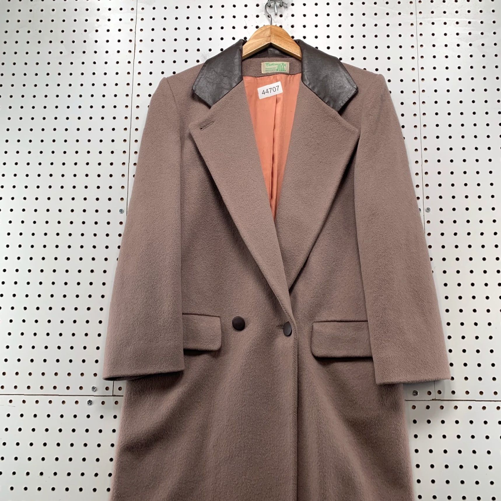 Vintage VINTAGE Fashion Of Jill Wool Coat Womens L Pink Leather Trim Overcoat Size L / US 10 / IT 46 - 5 Thumbnail