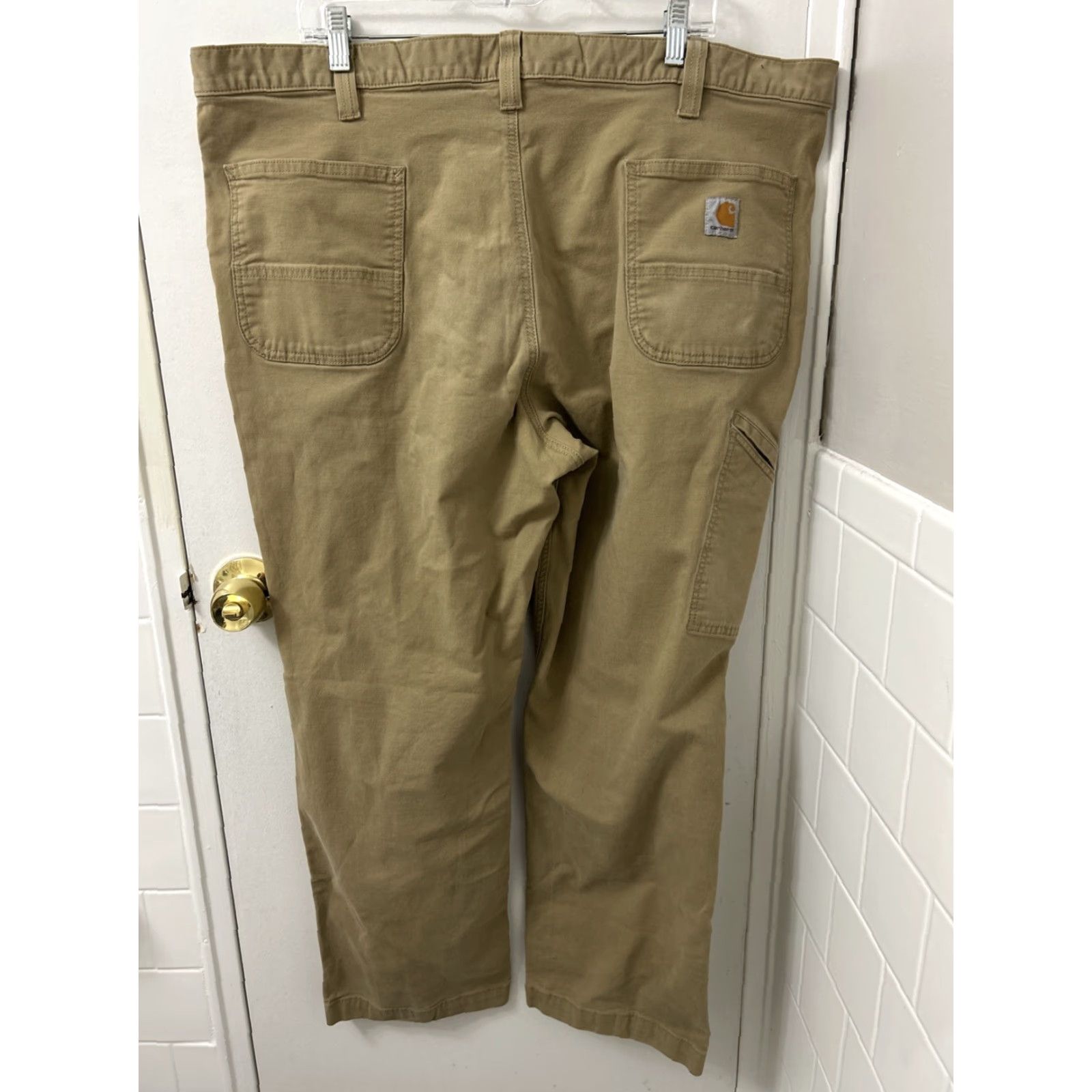 Carhartt VINTAGE Carhartt Work Pants 44x30 Brown Relax Fit Straight Rugged Flex 102291-253 Mens Size US 44 / EU 60 - 6 Thumbnail