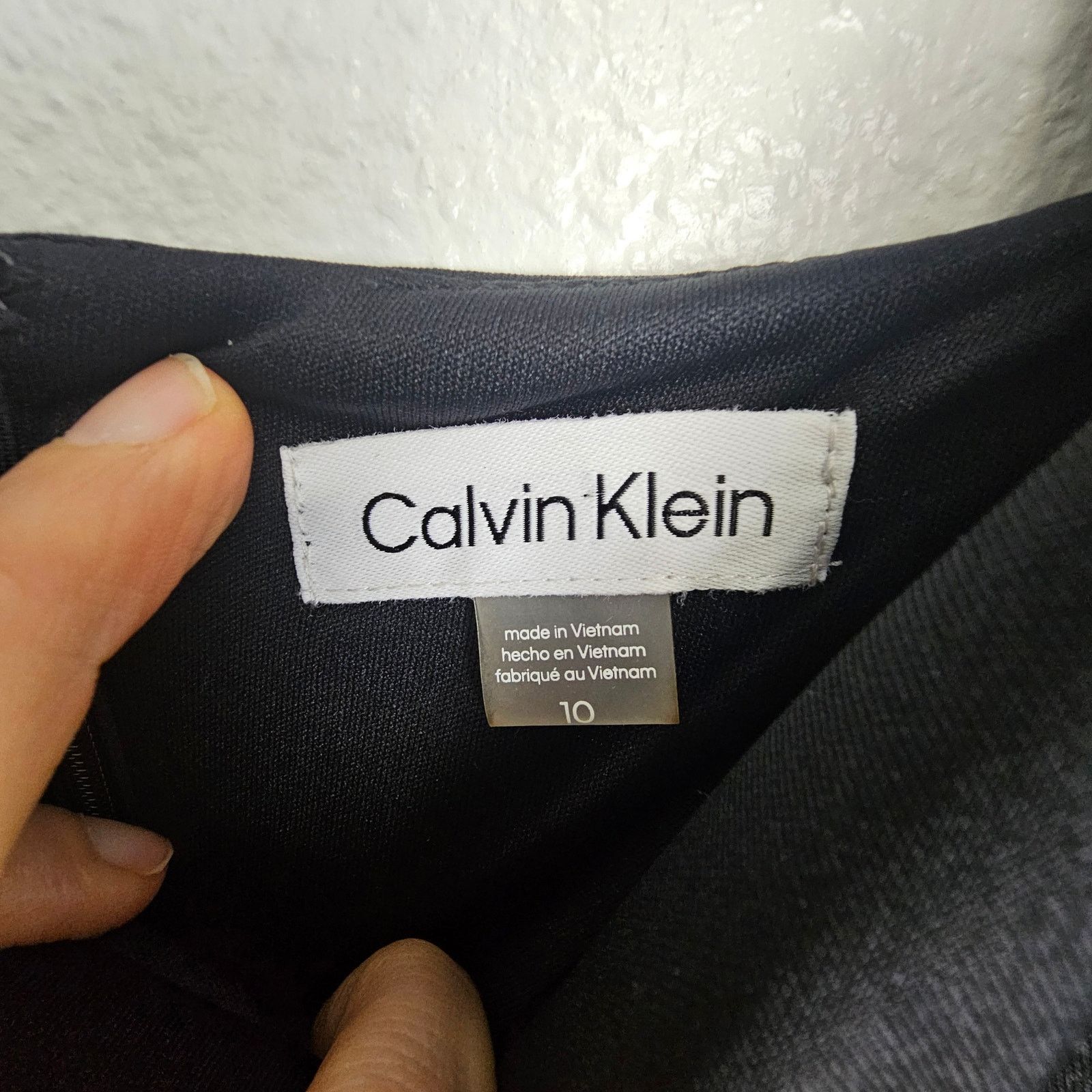Calvin Klein Calvin Klein Sheath Dress Black Short Sleeve Sweetheart 10 Size L / US 10 / IT 46 - 5 Thumbnail
