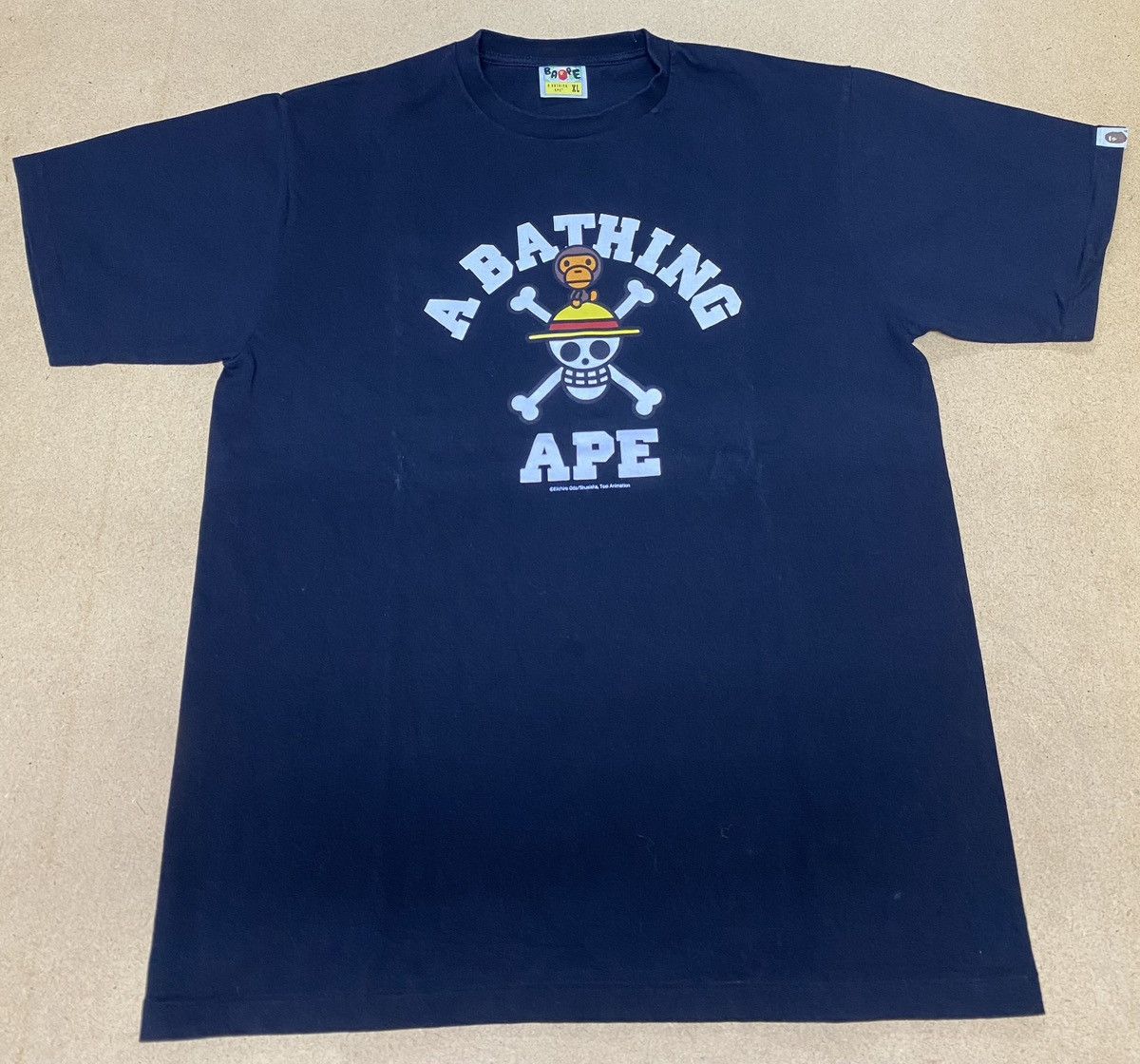 Bape × One Piece BAPE x One Piece "Straw Hat Jolly Roger" Tee - Size: XL Size US XL / EU 56 / 4 - 1 Thumbnail