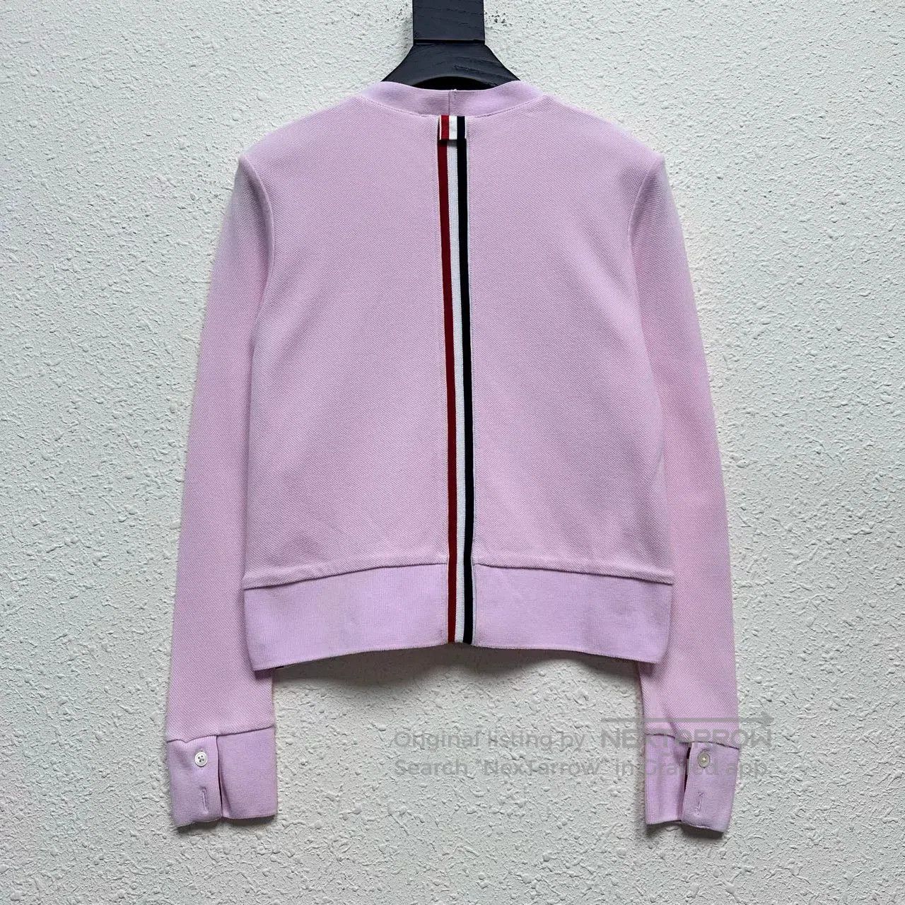 Thom Browne pink knit pocket cardigan with stripes. Size S / US 4 / IT 40 - 2 Thumbnail