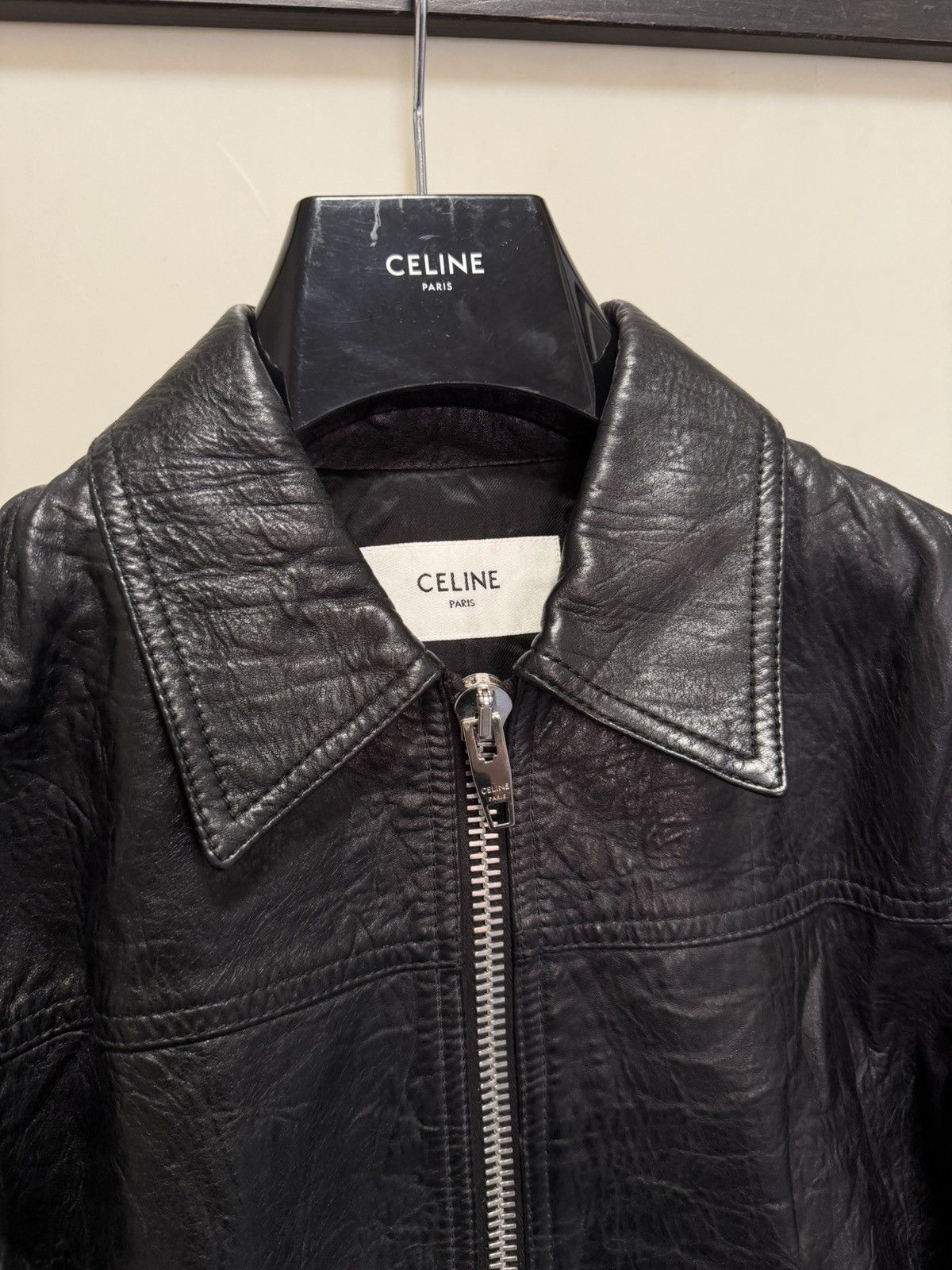 Celine UNRELEASED - SS24 Crystal Logo Lamb Blouson Size US S / EU 44-46 / 1 - 7 Thumbnail