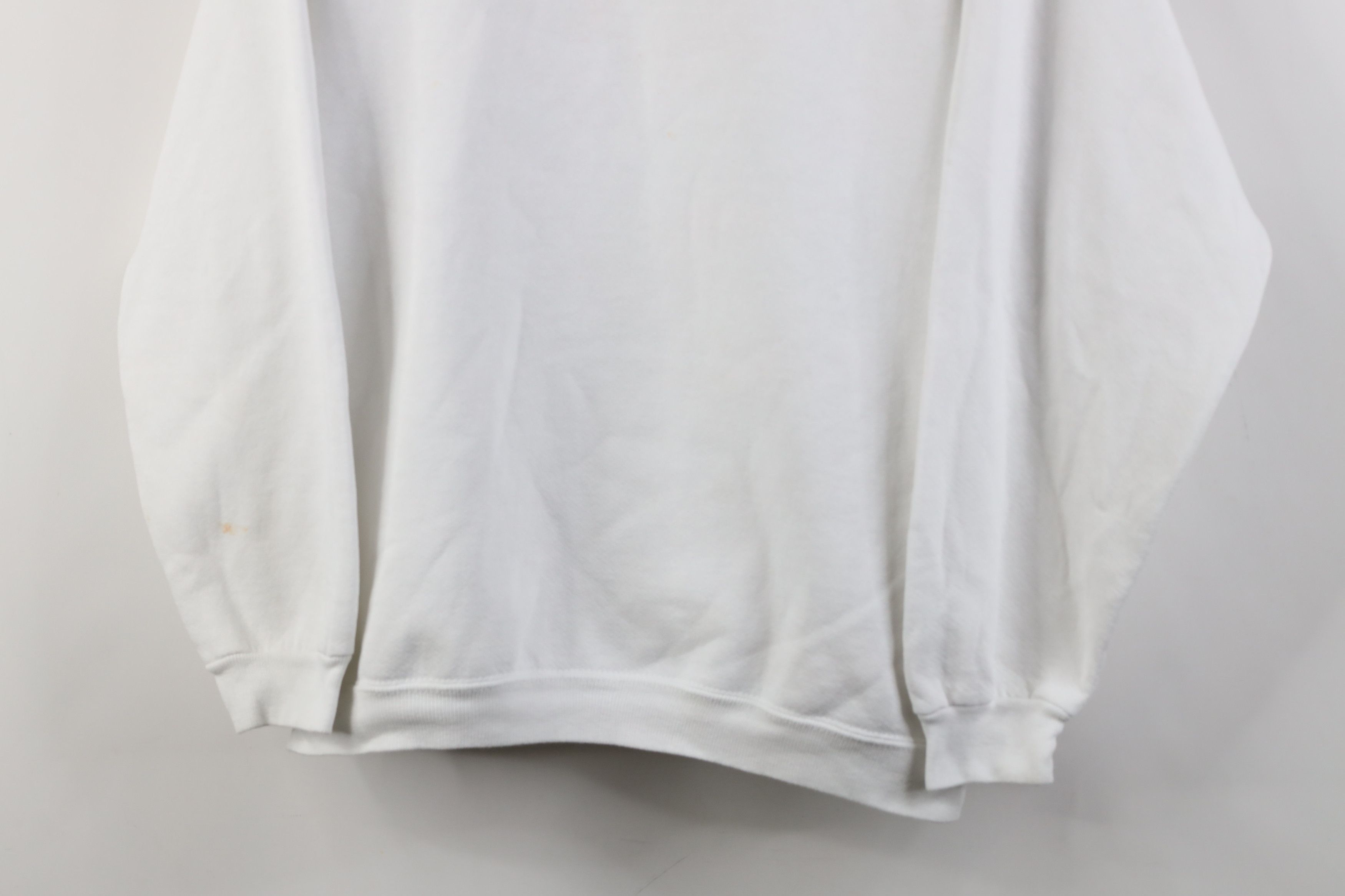 Vintage Vintage 90s Streetwear Blank Crewneck Sweatshirt White Size L / US 10 / IT 46 - 3 Thumbnail