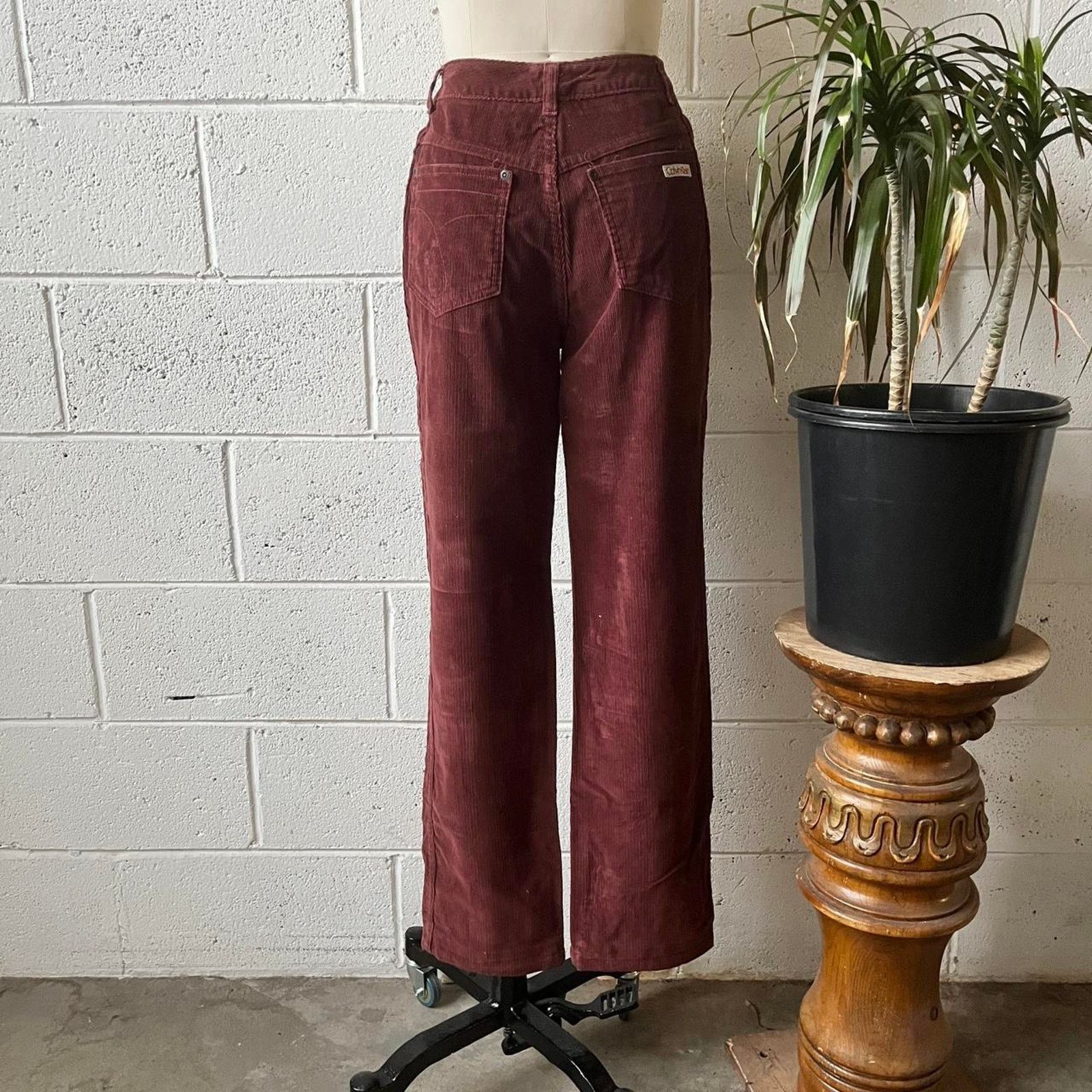Calvin Klein 70s Calvin Klein Corduroy Straight Leg Pants (25") Size 25" / US 0 / IT 36 - 2 Thumbnail