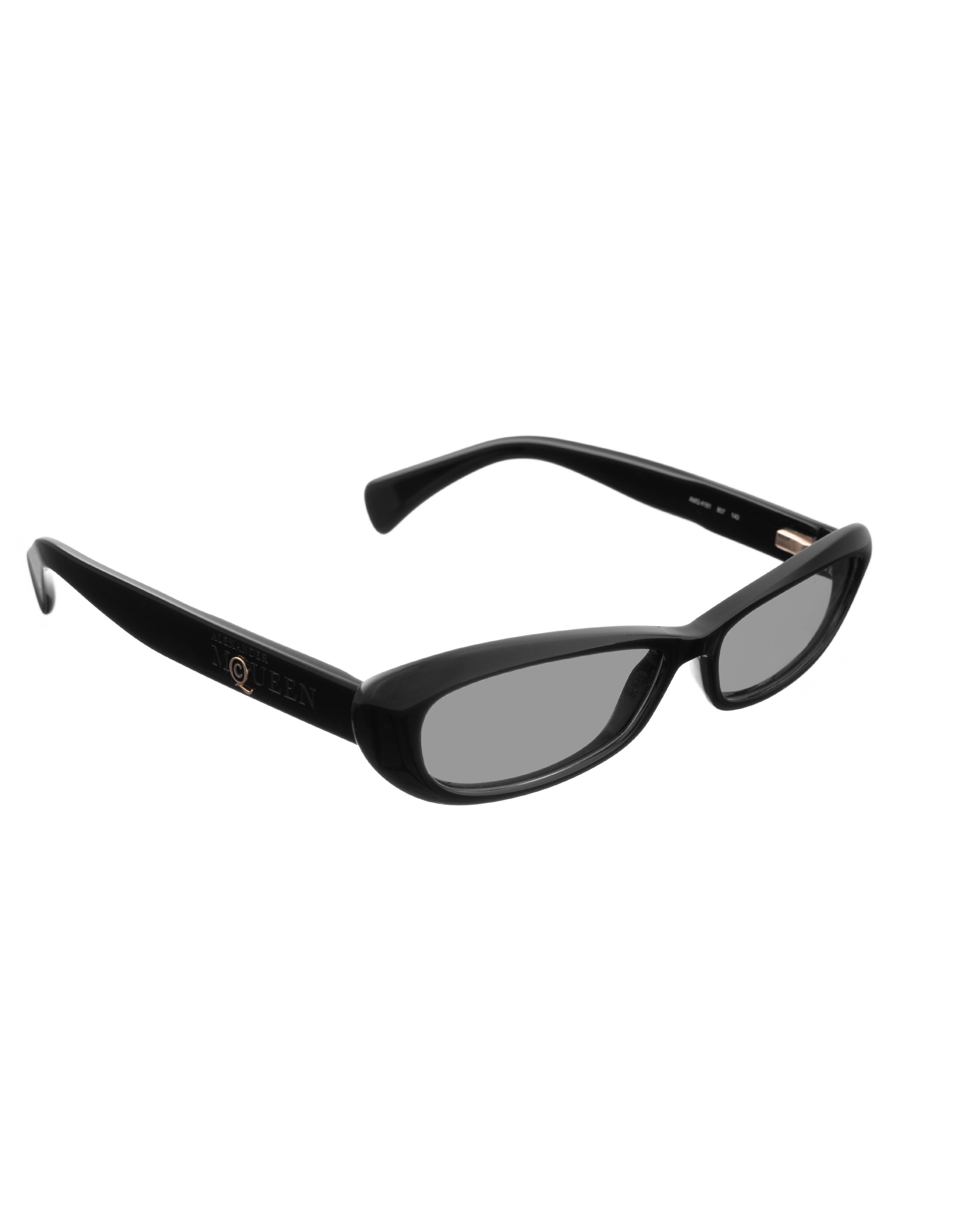 Alexander McQueen Alexander McQueen '90s Black Classic Cat-Eye Sunglasses Size ONE SIZE - 2 Thumbnail