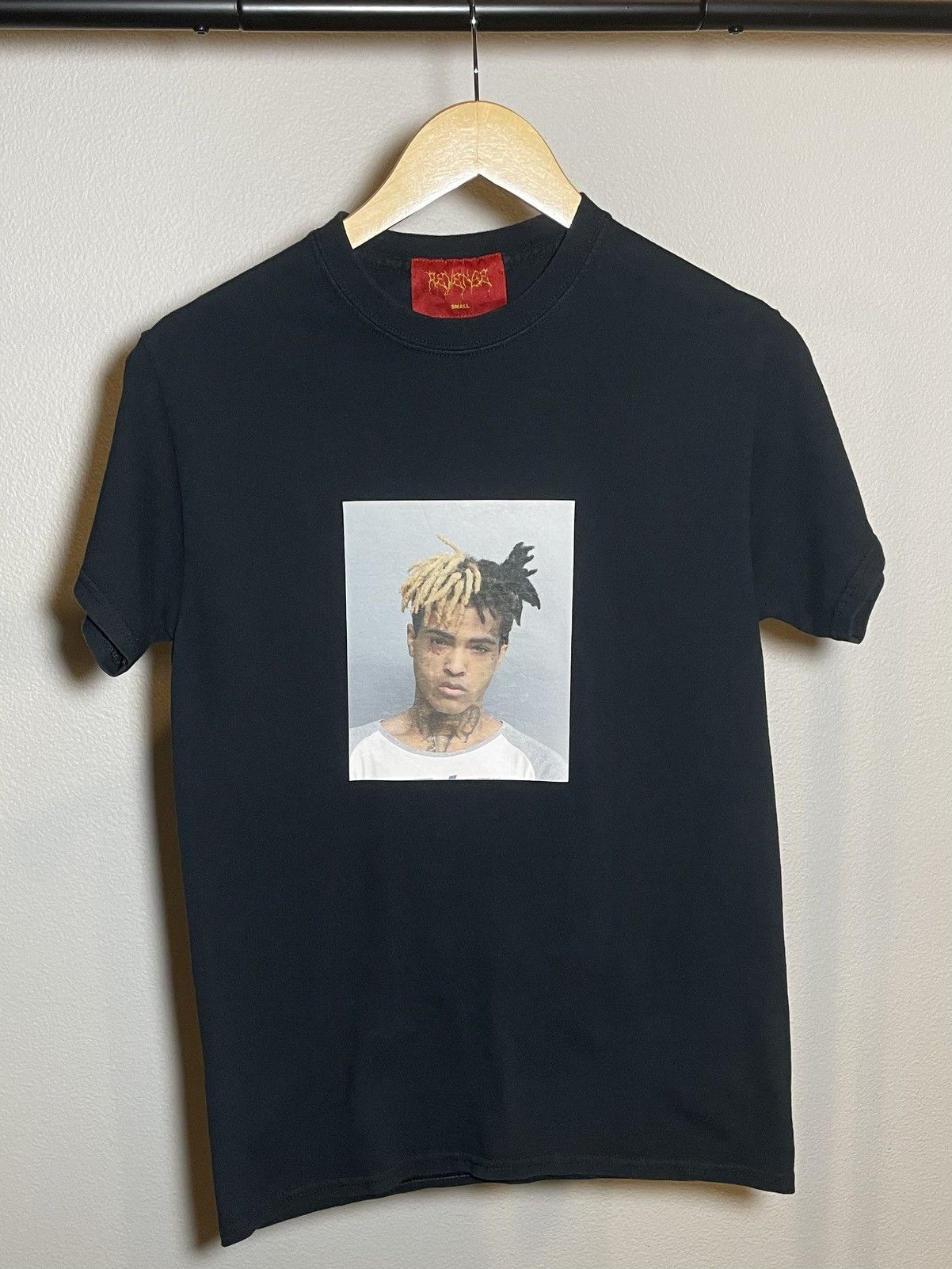 image of Revenge X Xxxtentacion Mugshot Tee in Black, Men's (Size Small)