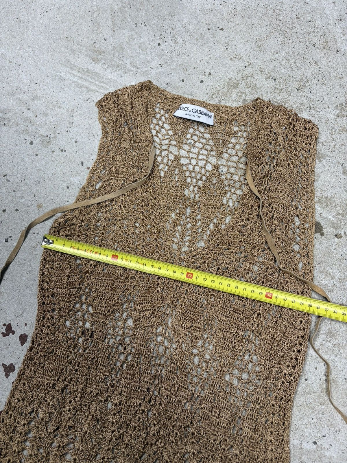 Dolce & Gabbana Rare SS 1997 Dolce & Gabbana Sheer Knit Crochet Mini Dress Size S / US 4 / IT 40 - 15 Thumbnail