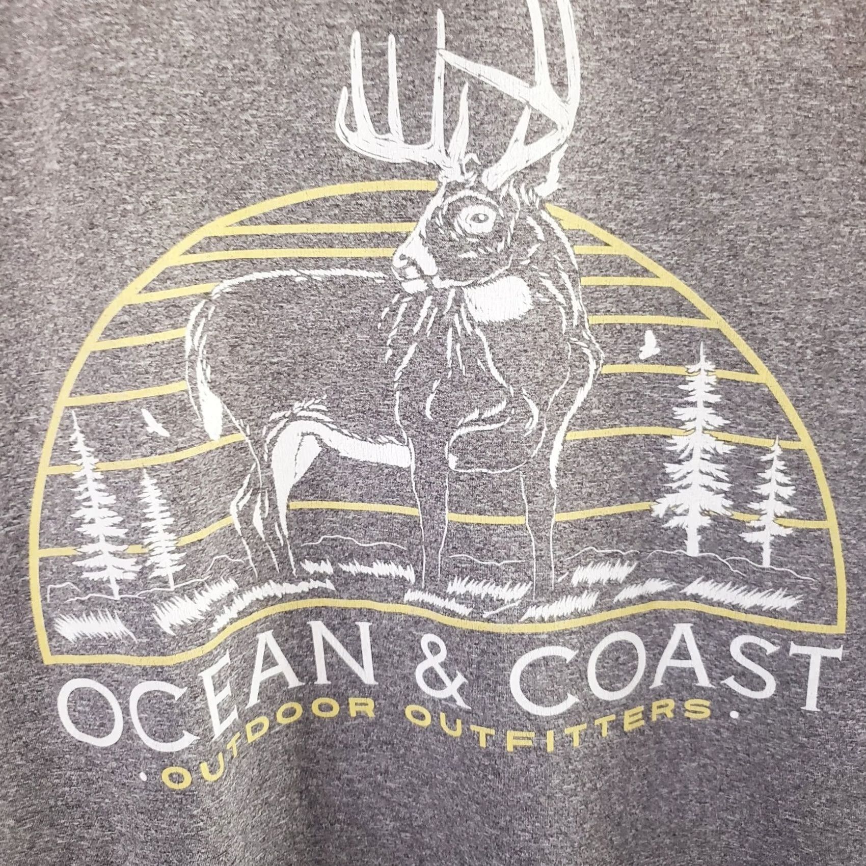 Vintage Ocean Coast Mens Long Sleeve Shirt Sun Block Casual Fish XXL Big Buck Graphic Size US XXL / EU 58 / 5 - 4 Thumbnail