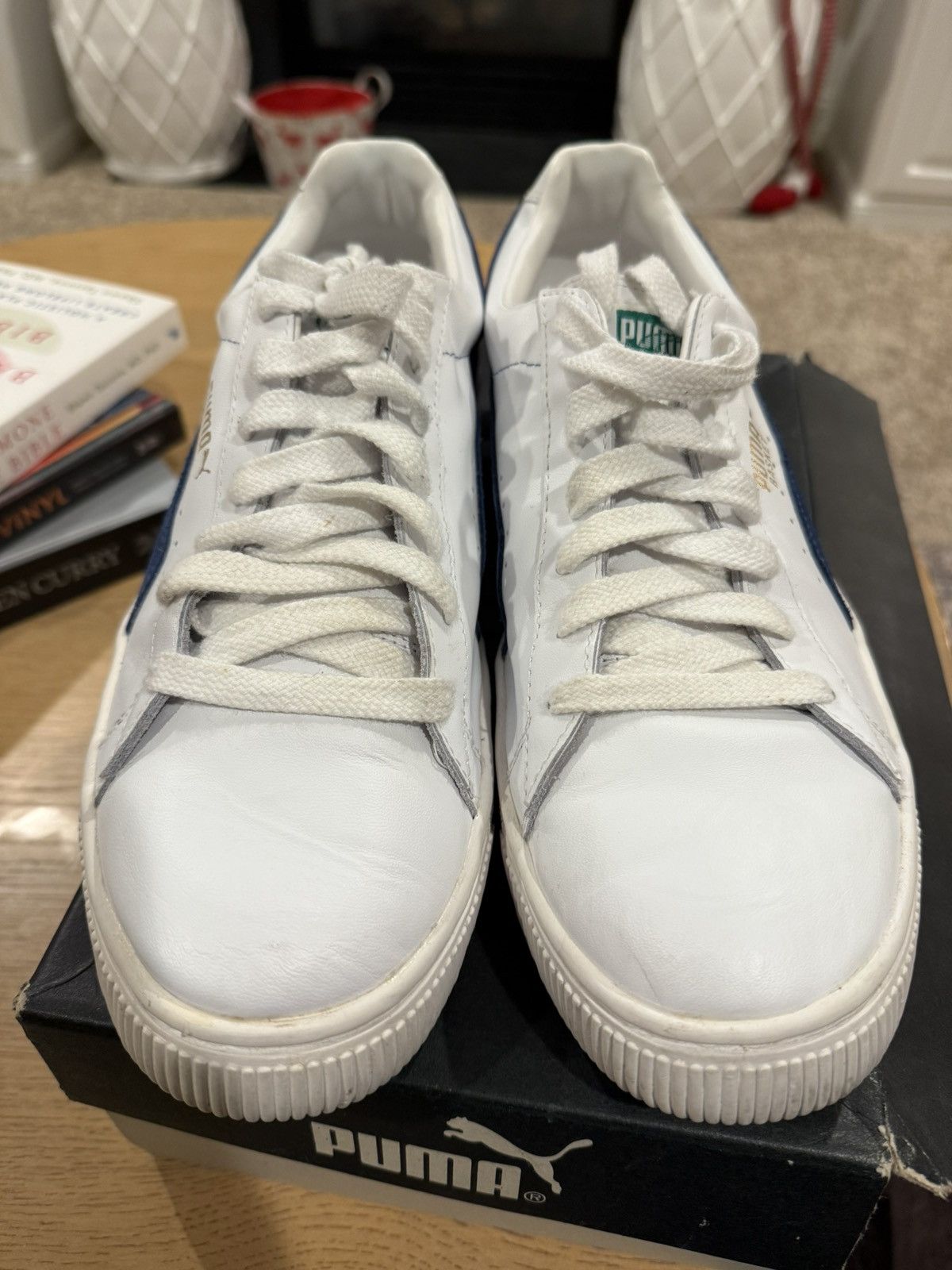 Puma Vintage 2003 Puma Basket White/Blue mens size 13 Size US 13 / EU 46 - 4 Thumbnail