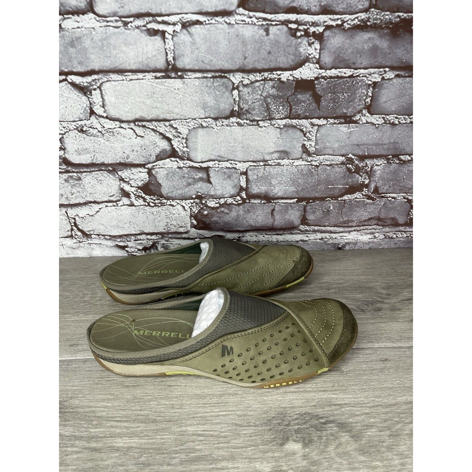 Merrell Merrell Rumba Moss Green Suede Leather Stretch Mesh Shoes Wo Size US 8 / IT 38 - 16 Thumbnail