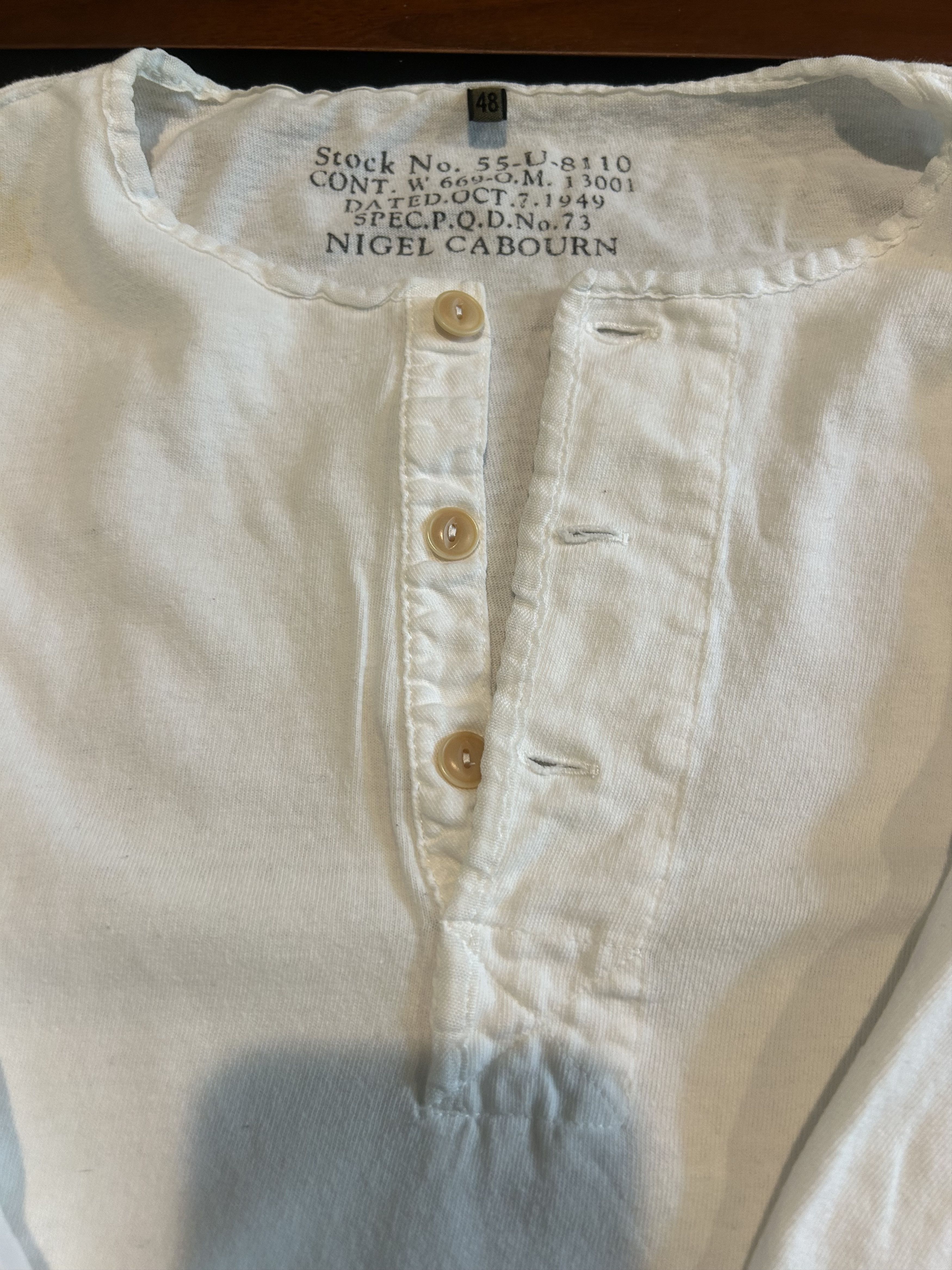 Nigel Cabourn Nigel Cabourn LS cotton henley Size US M / EU 48-50 / 2 - 2 Thumbnail