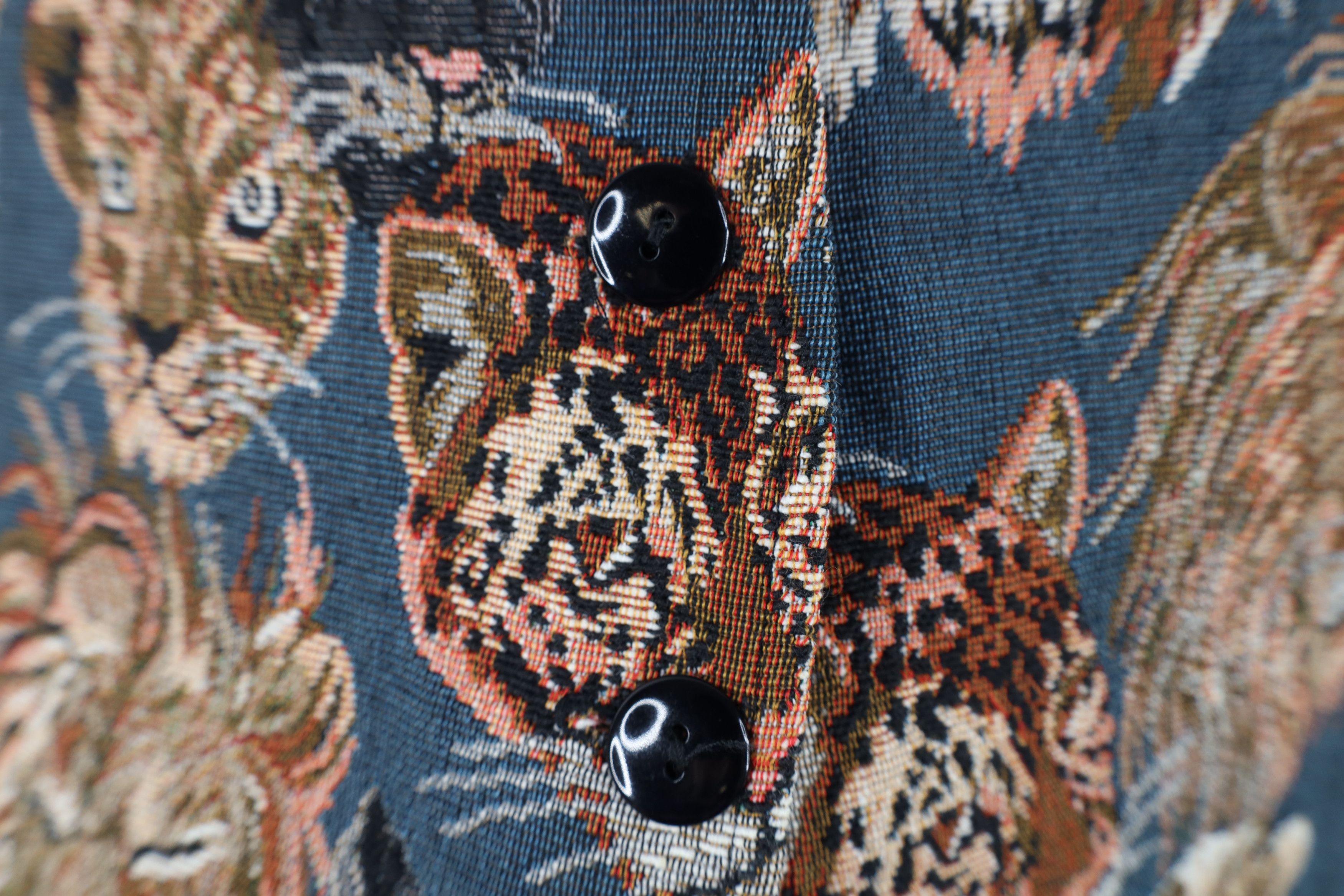 Vintage Vintage 90s Streetwear Needlepoint Big Cat Tie Back Vest USA Size M / US 6-8 / IT 42-44 - 6 Thumbnail