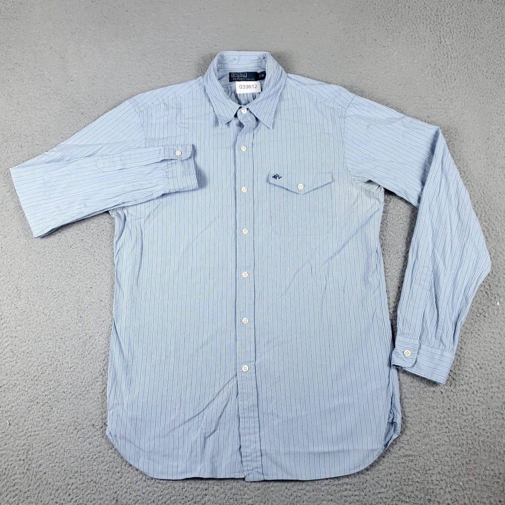 Ralph Lauren Ralph Lauren Blue Striped Button-Up Shirt Men's Medium Long Sleeve Classic Preppy Size US M / EU 48-50 / 2 - 3 Thumbnail