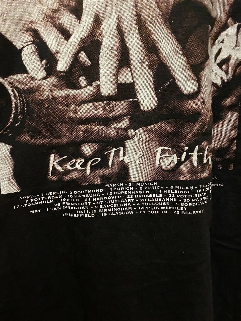 Band Tees × Bon Jovi × Vintage 1992 Vintage Bon Jovi Shirt Single Stitch Vintage Tour Size US XL / EU 56 / 4 - 4 Thumbnail