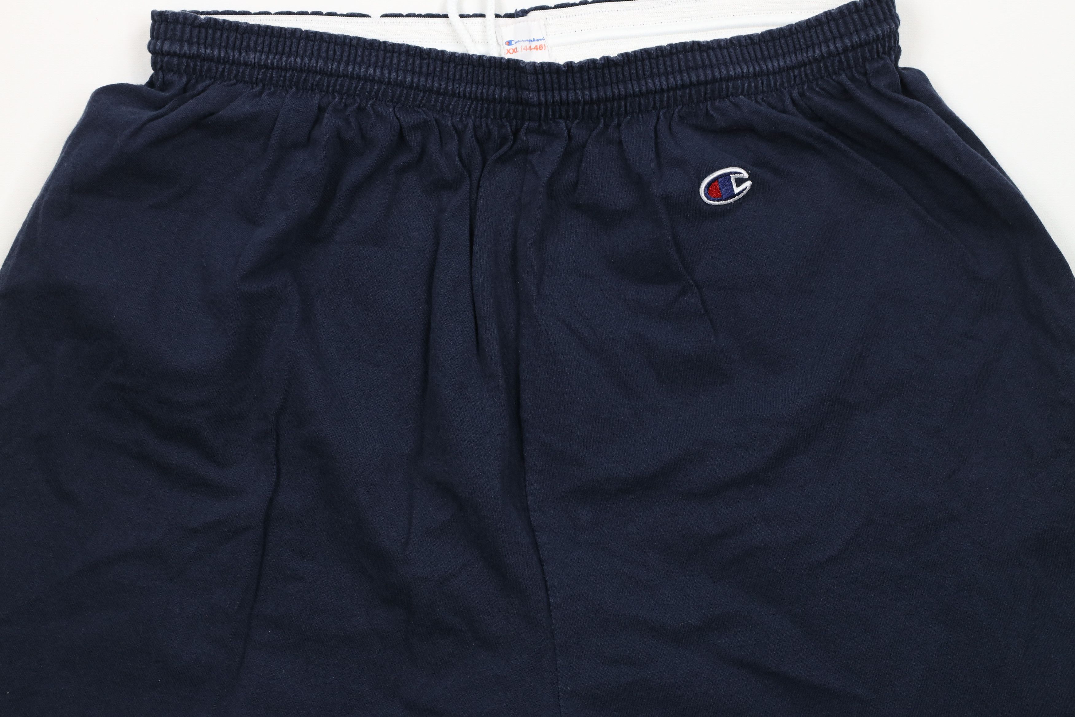 Champion × Vintage Vintage 90s Champion Logo Above Knee Shorts Blue Cotton Size US 38 / EU 54 - 3 Thumbnail