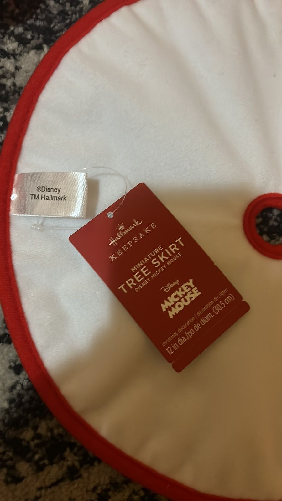 Disney Disney x Hallmark Keepsake 12" Mini Christmas Tree Skirt Size ONE SIZE - 5 Thumbnail