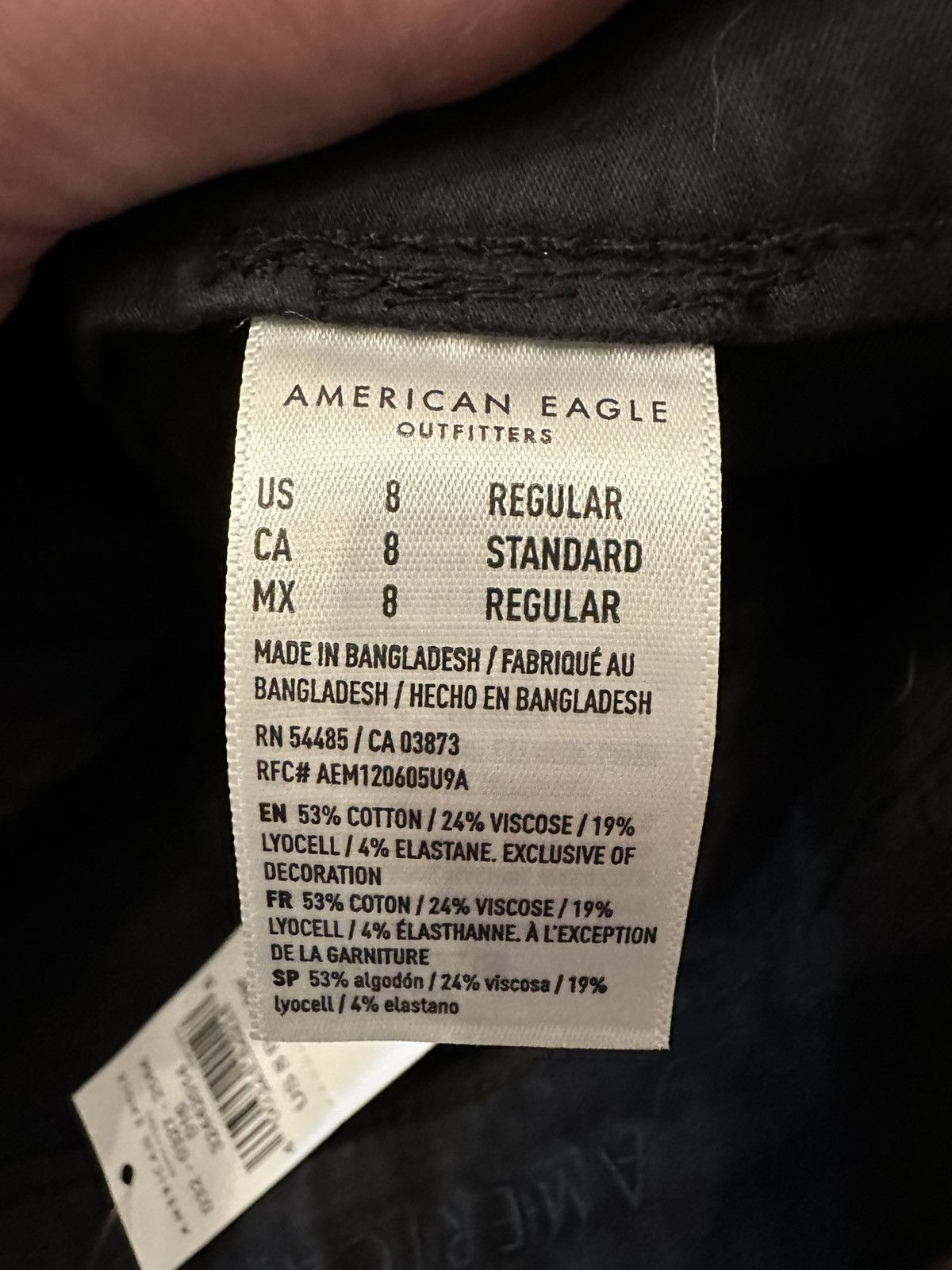 American Eagle Outfitters NWT American Eagle Super Stretch Black Jeggings-Sz 8 (30x28) Size 30" / US 8 / IT 44 - 7 Thumbnail