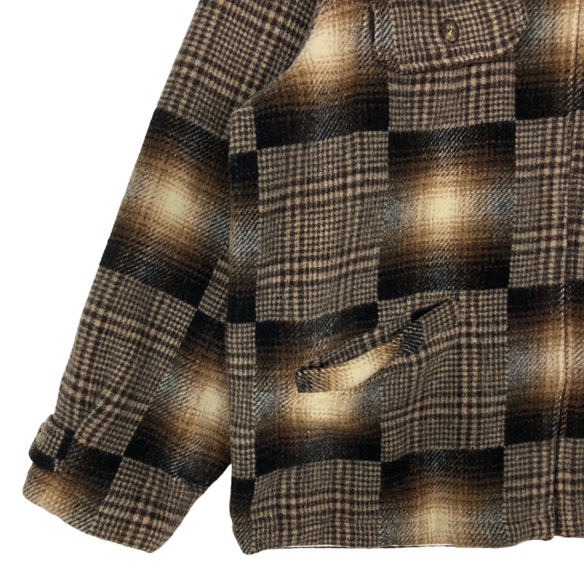 Flannel 🔥90s Vintage Bomber Wool Jacket Daily Wear Works Japan Made Size US L / EU 52-54 / 3 - 3 Thumbnail