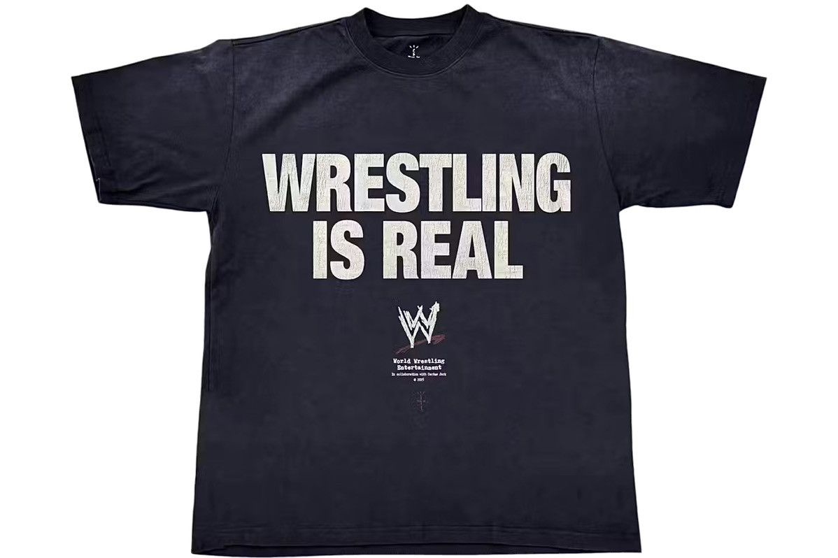 Travis Scott × WWE Travis Scott x Wwe T Shirt “Wrestling Is Real 