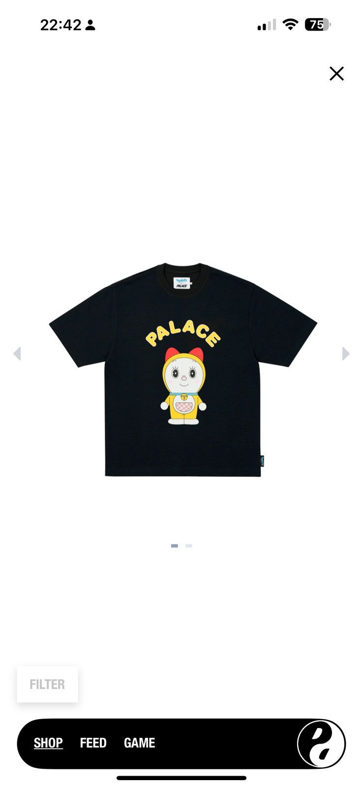 トップス PALACE Doraemon T-Shirt Black L Palace Palace Doraemon T Shirt Black XL | Grailed