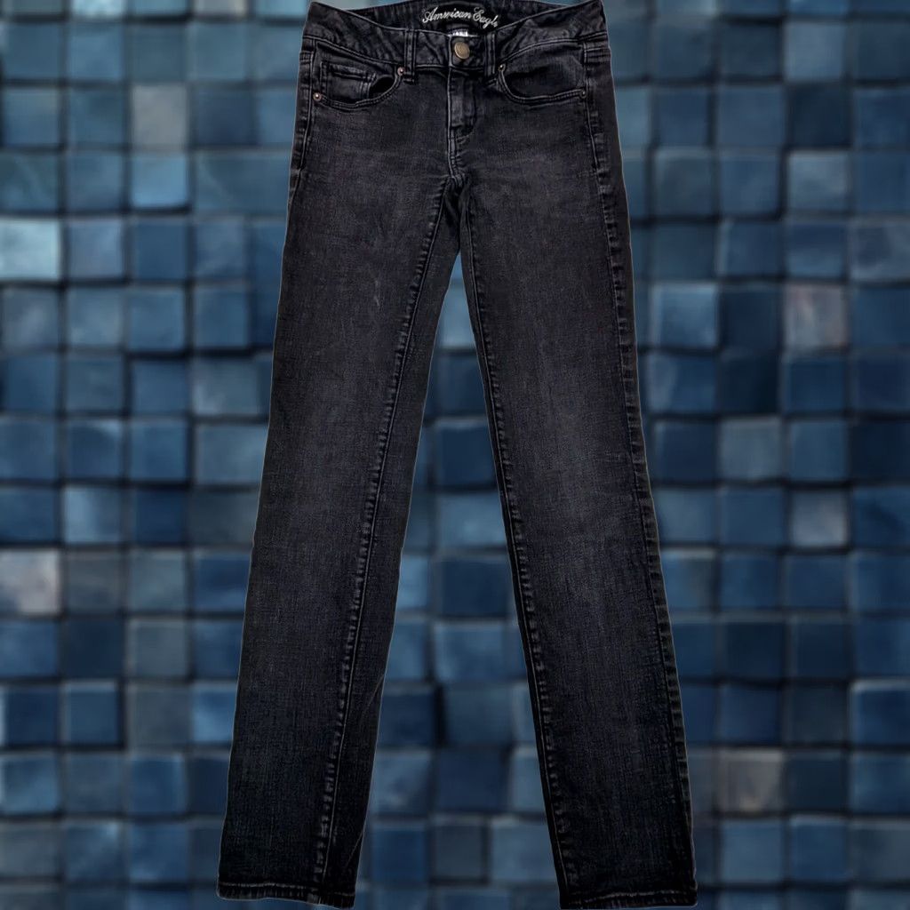 American Eagle Outfitters American Eagle Outfitters Jeans Skinny Women's 2 26x31 Dark Wash Black Denim 5-Pocket Stretch Distressed Modern Retro Grunge 80s 90s Mom AEO Size 26" / US 2 / IT 38 - 1 Thumbnail