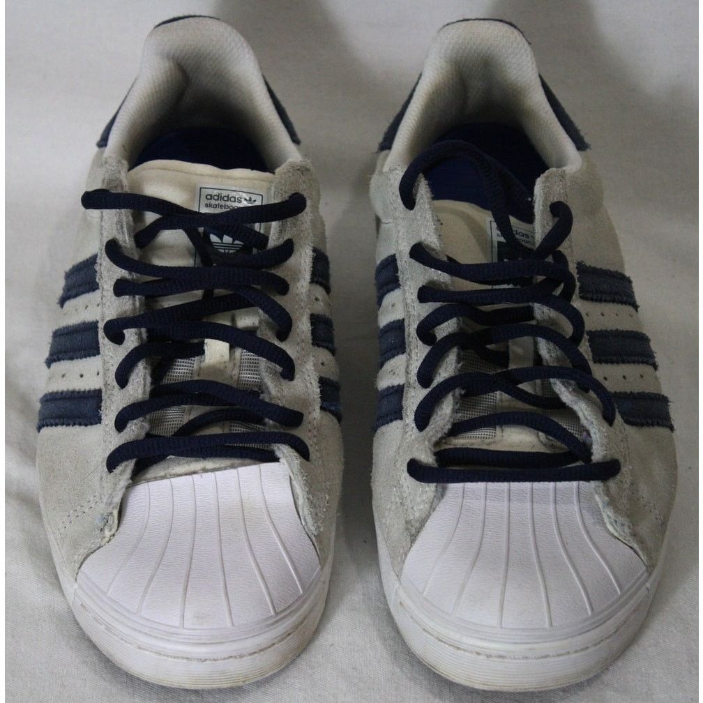 Adidas Adidas Skateboarding Superstar Gray Navy Shell Toe Shoe Size US 6.5 / EU 39-40 - 2 Thumbnail