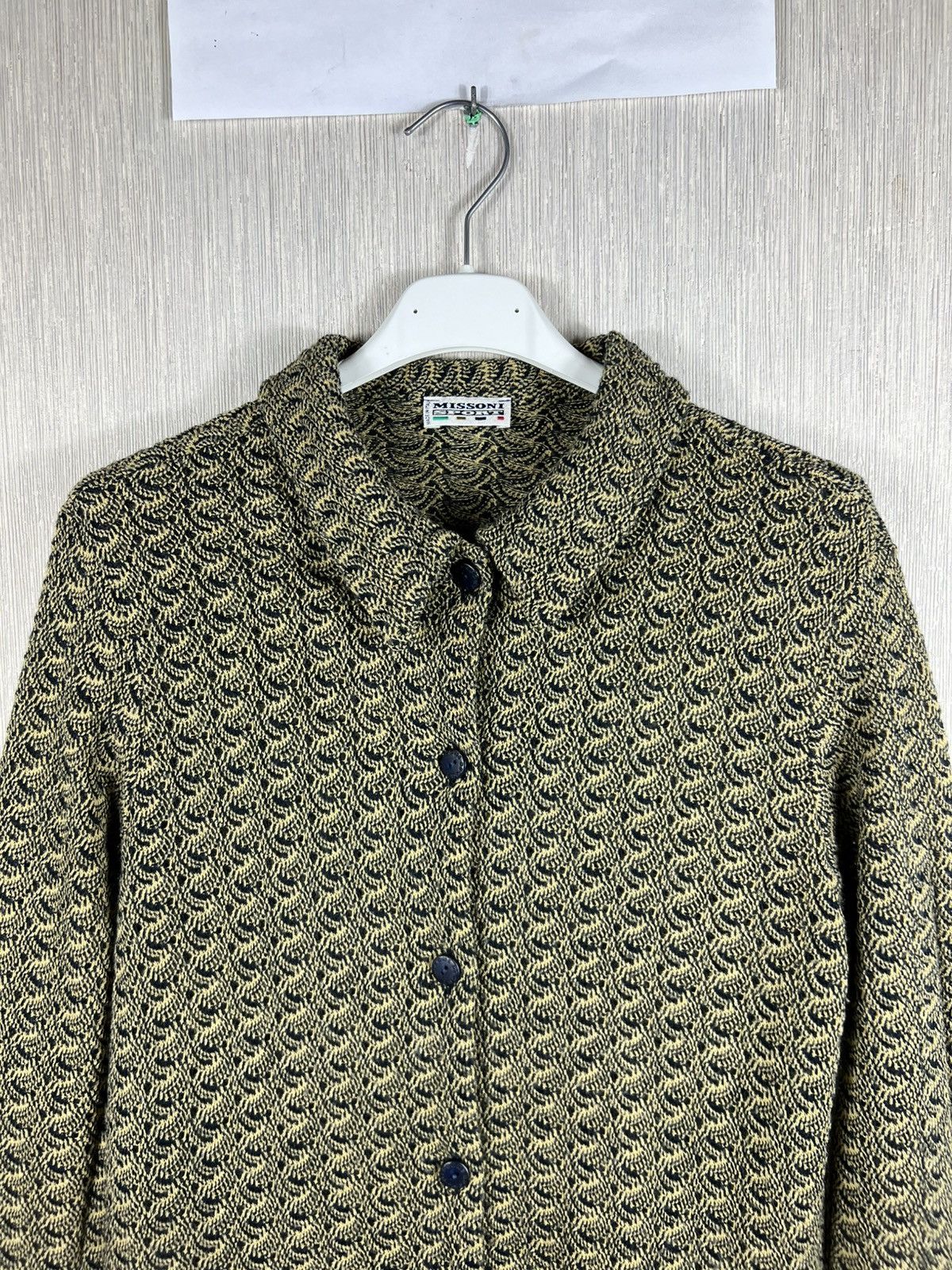 Missoni Vintage 90s Missoni Sport wool knit button up shirt pattern Size M / US 6-8 / IT 42-44 - 5 Thumbnail